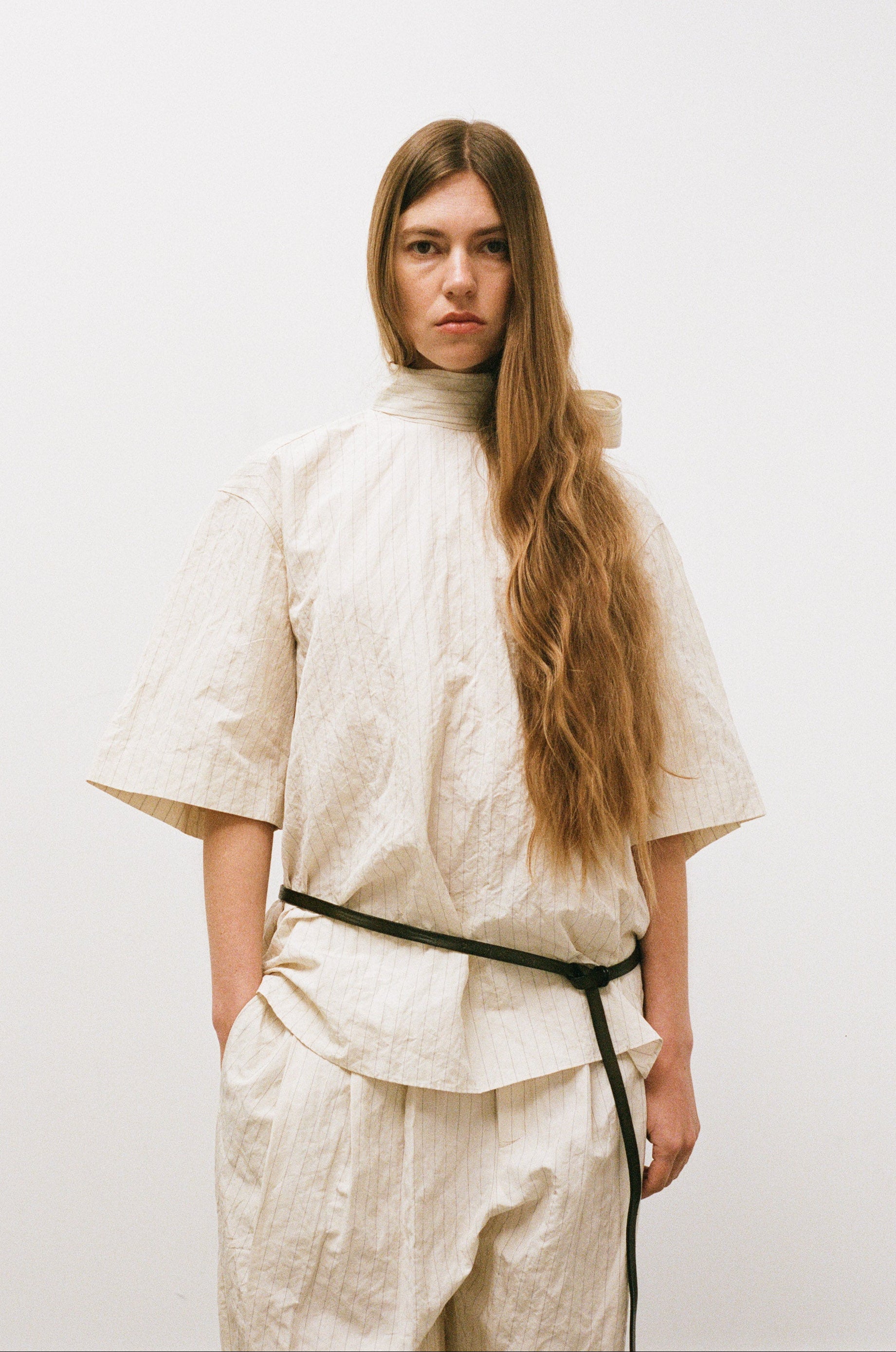 Caroline tie neck shirt