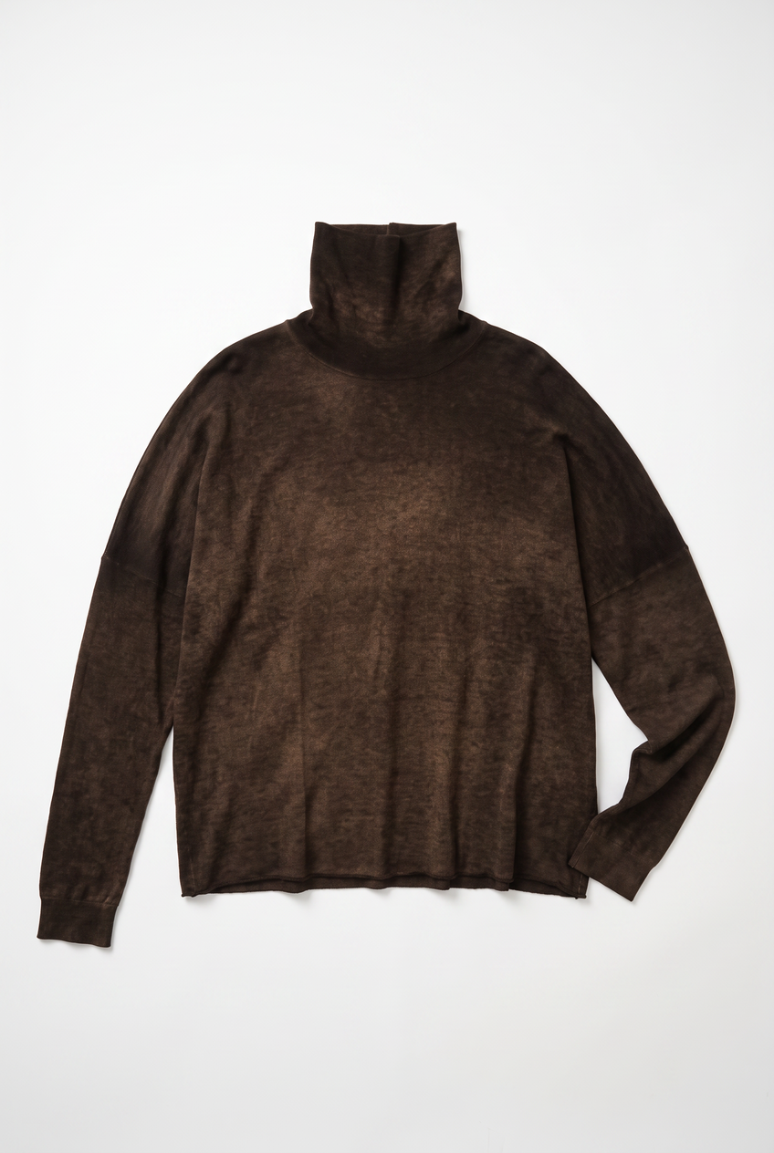 Eva High Neck Cashmere & Wool Knit