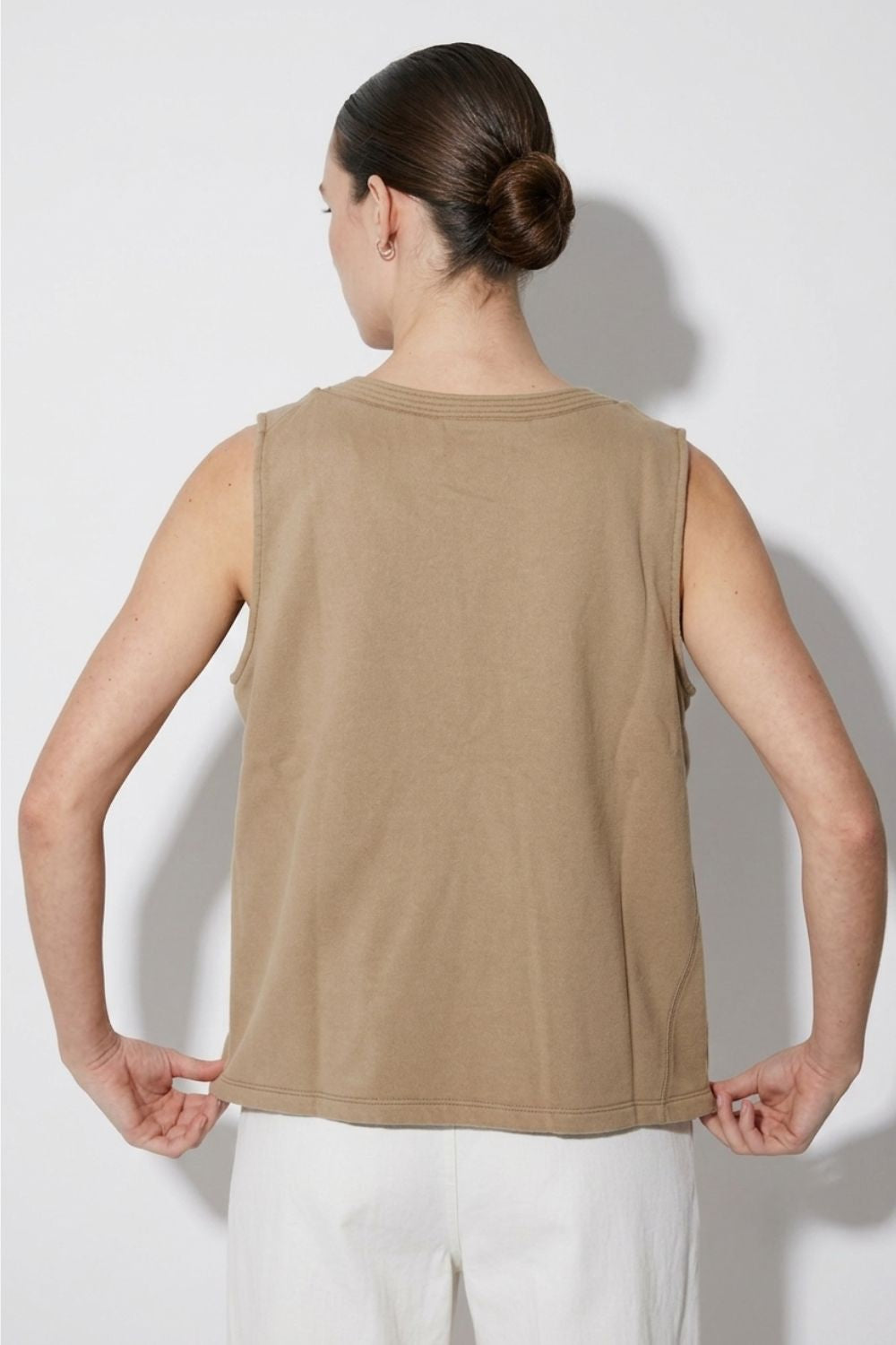 Lana Camel V-Neck Top