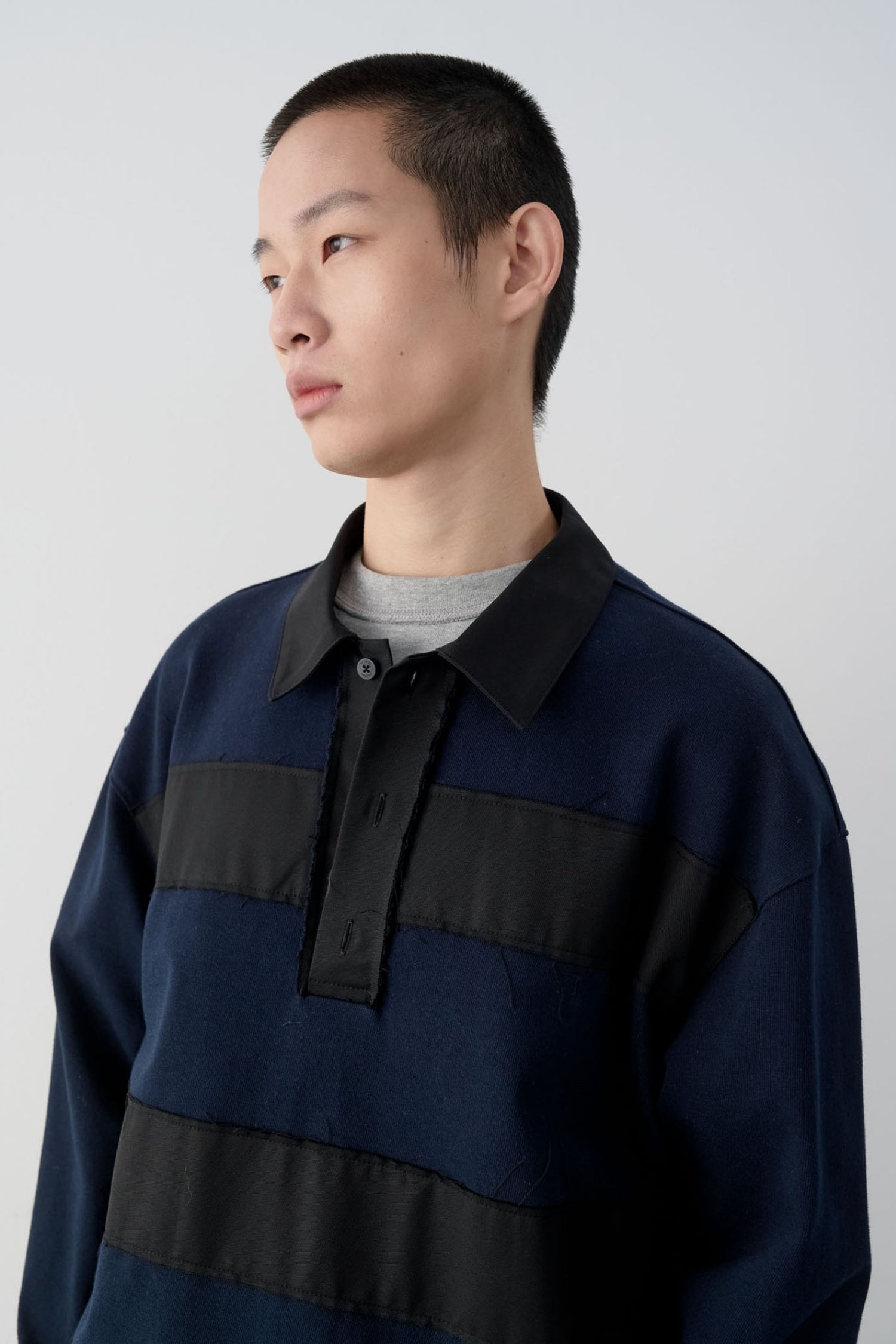 Patch-Worked Rugby T-Shirt
