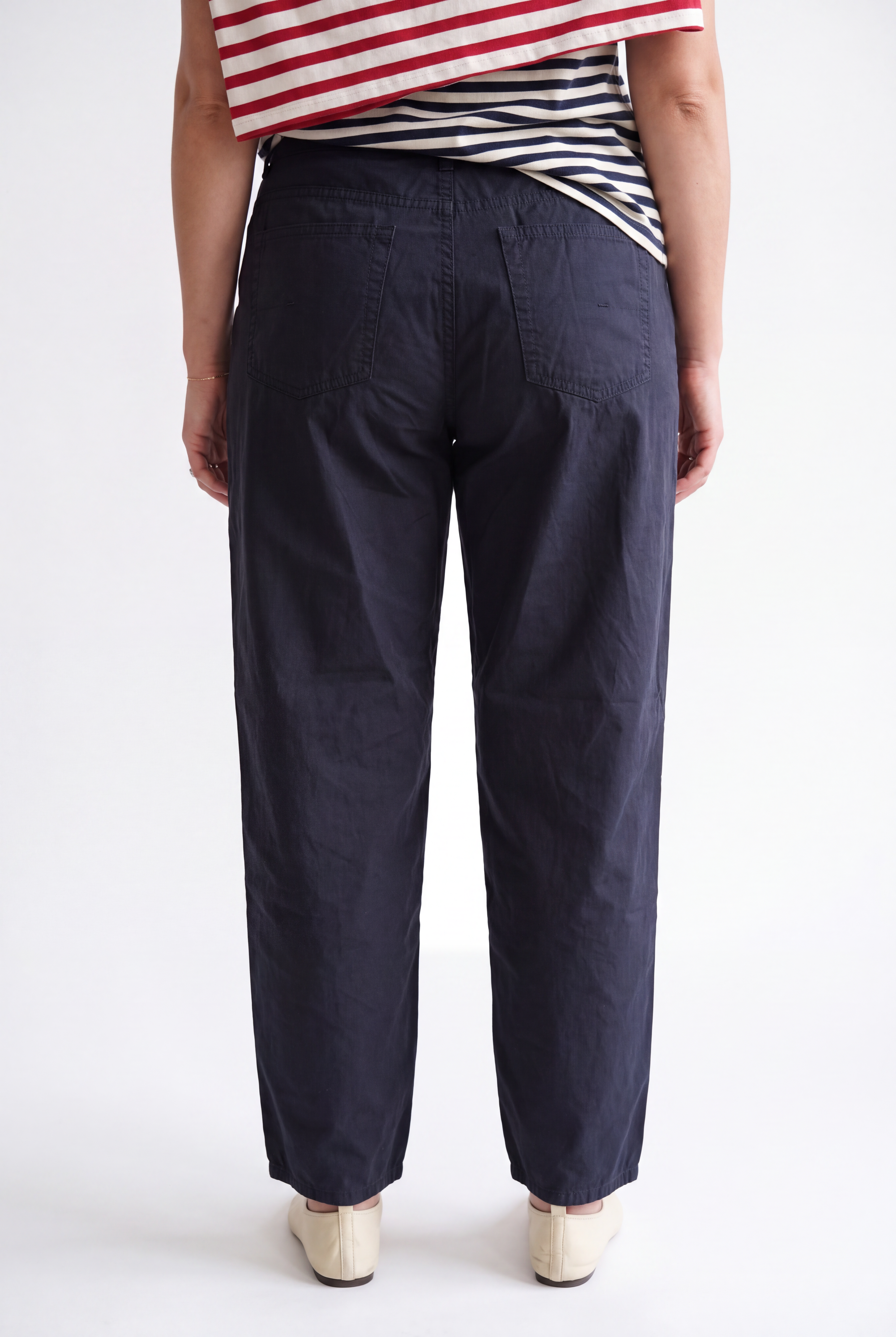 Sharon ecru navy pants