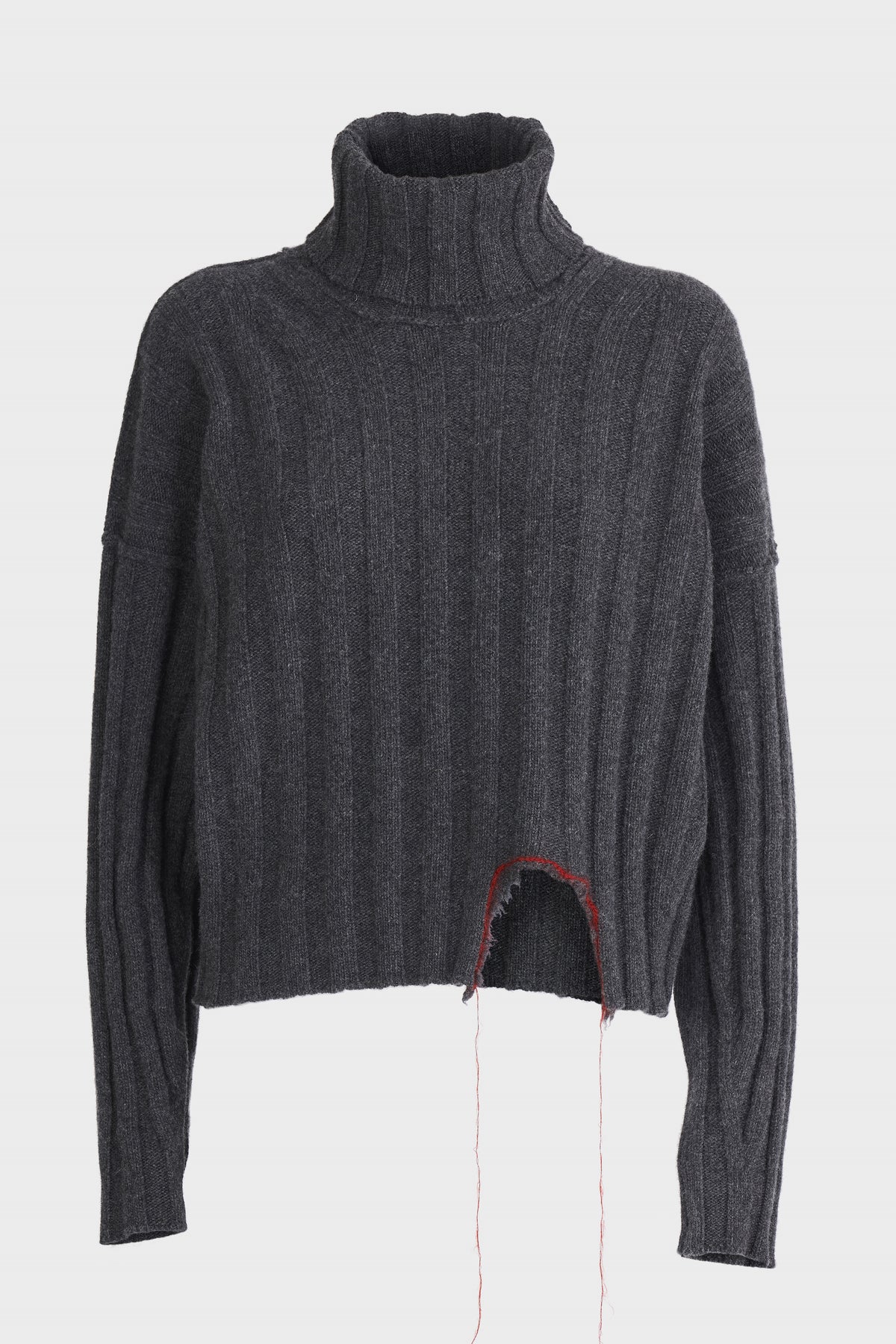 Ribbed Cashmere Turtle Neck Sweater