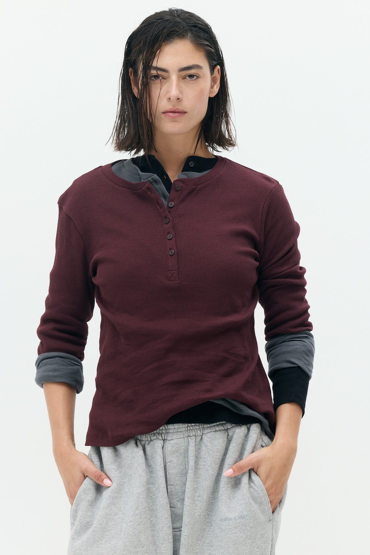 KAY Fitted Button-Front Top