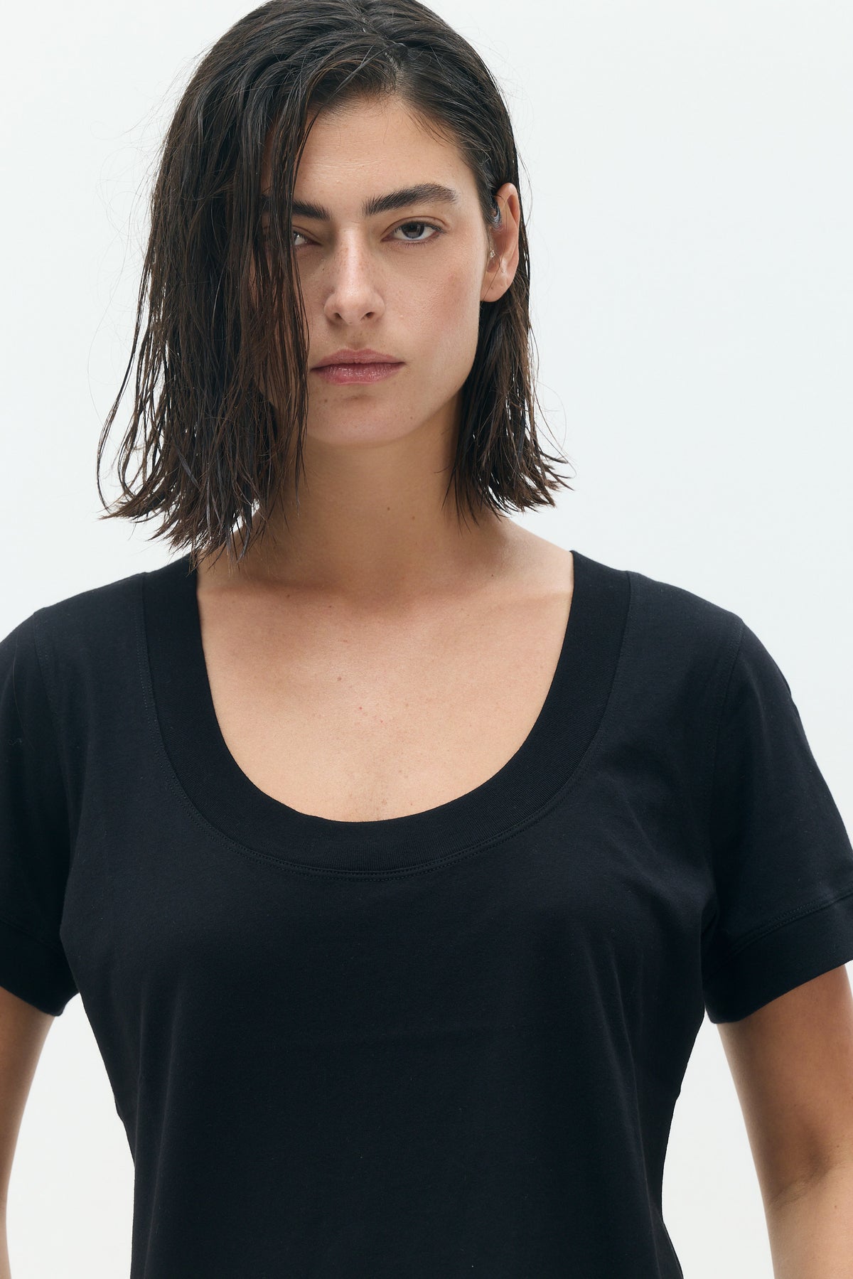 MILA Fitted Black T-Shirt