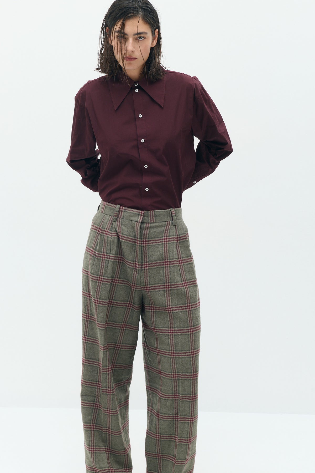 VERA Tailored Checked Trousers