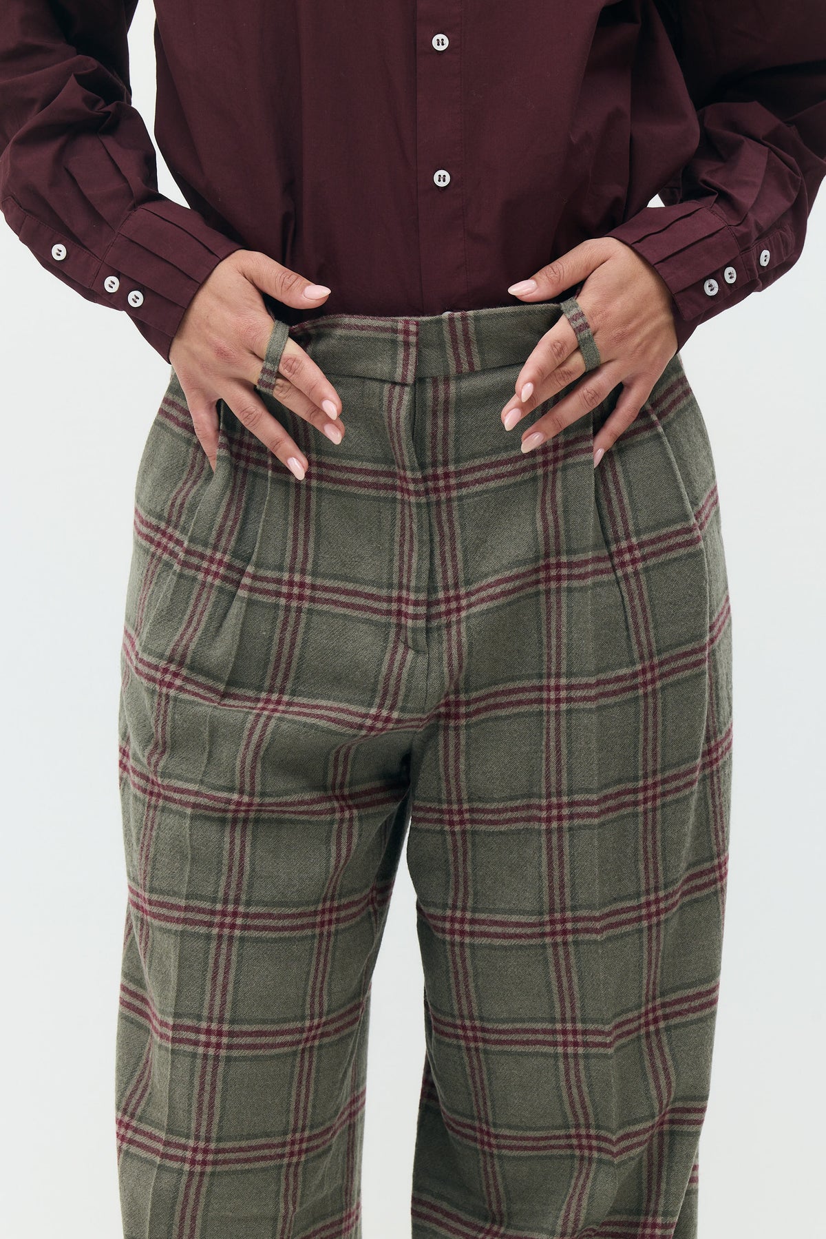VERA Tailored Checked Trousers