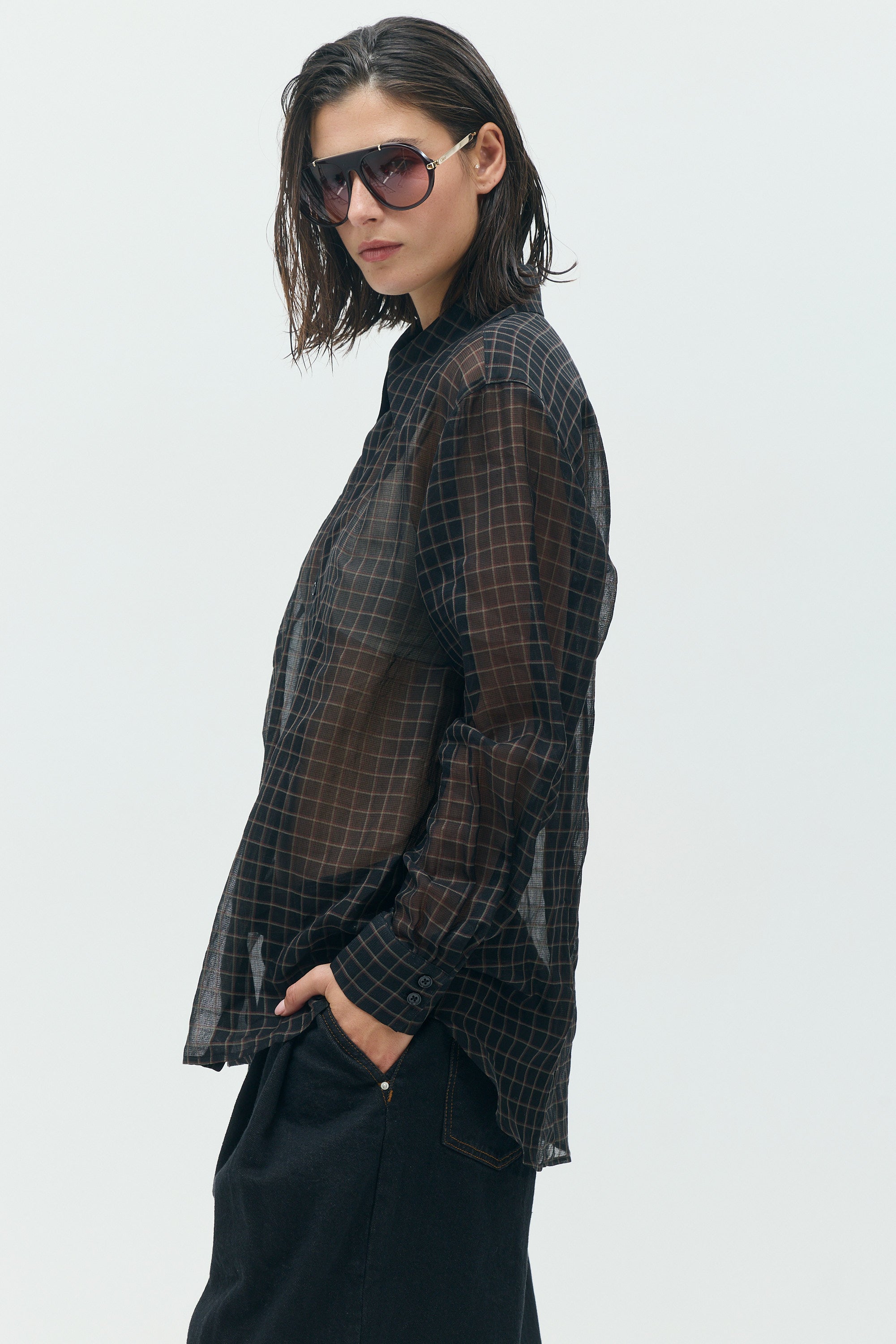 LUNA CHECKS Sheer Check Shirt