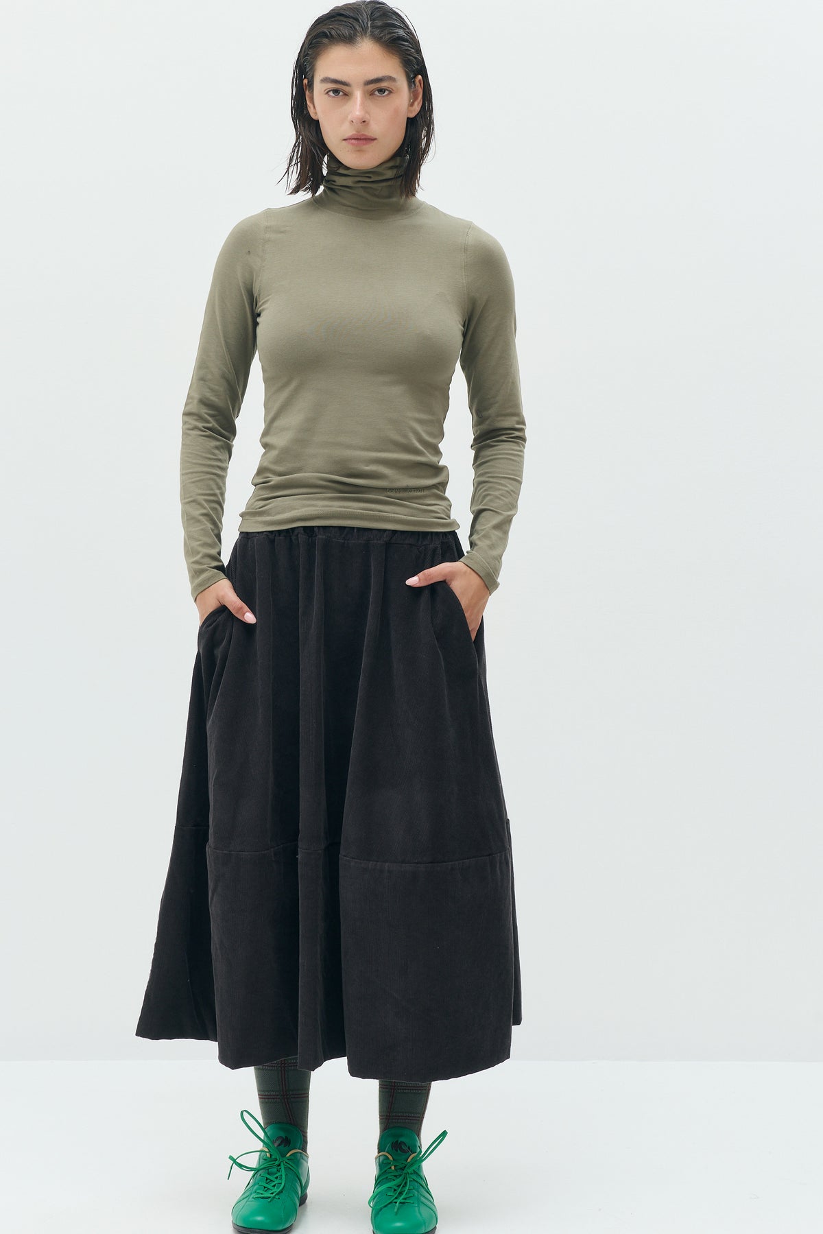 MARIA Fitted Turtleneck Top