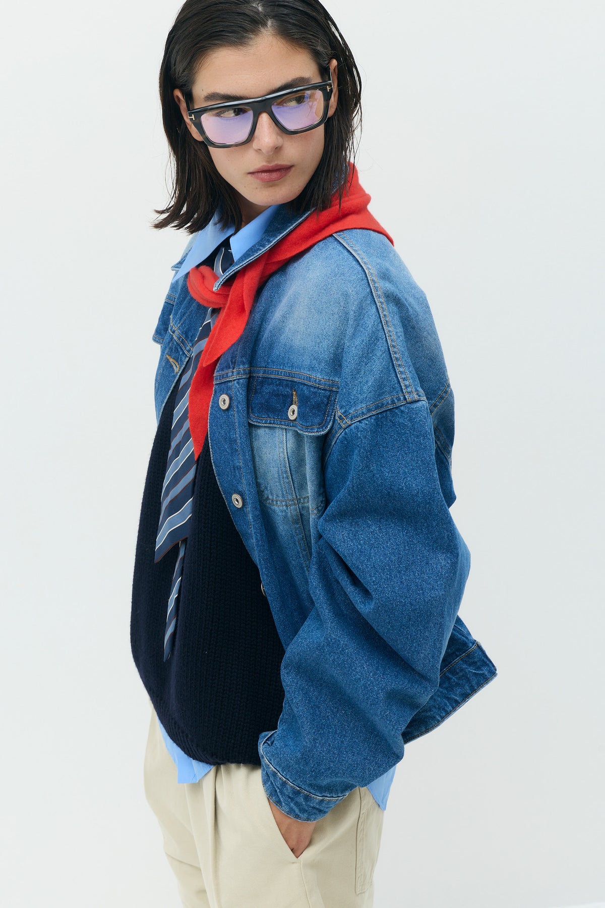 BLUE DENIM JACKET- RELAXED FIT