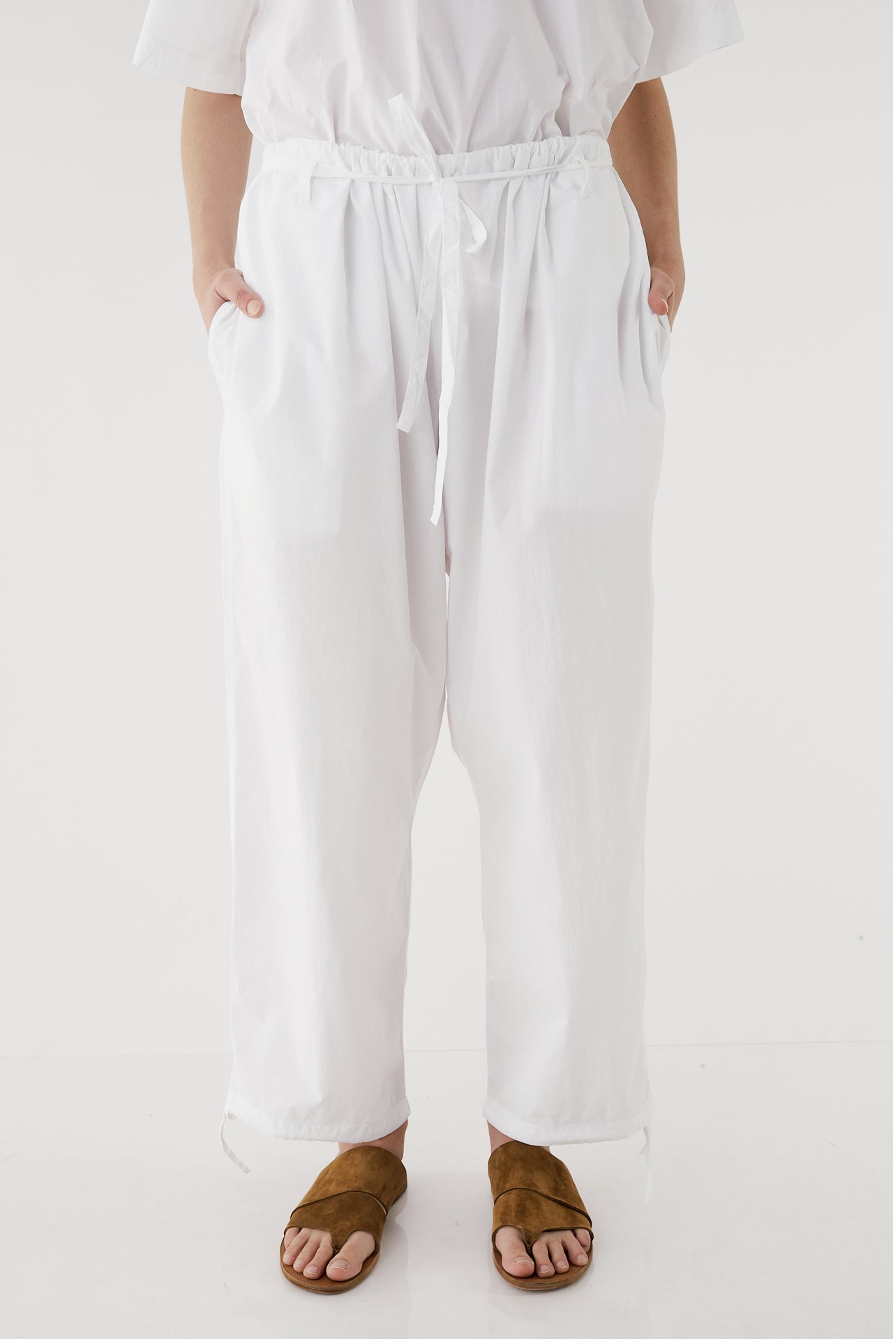 White Poplin Judo Pants