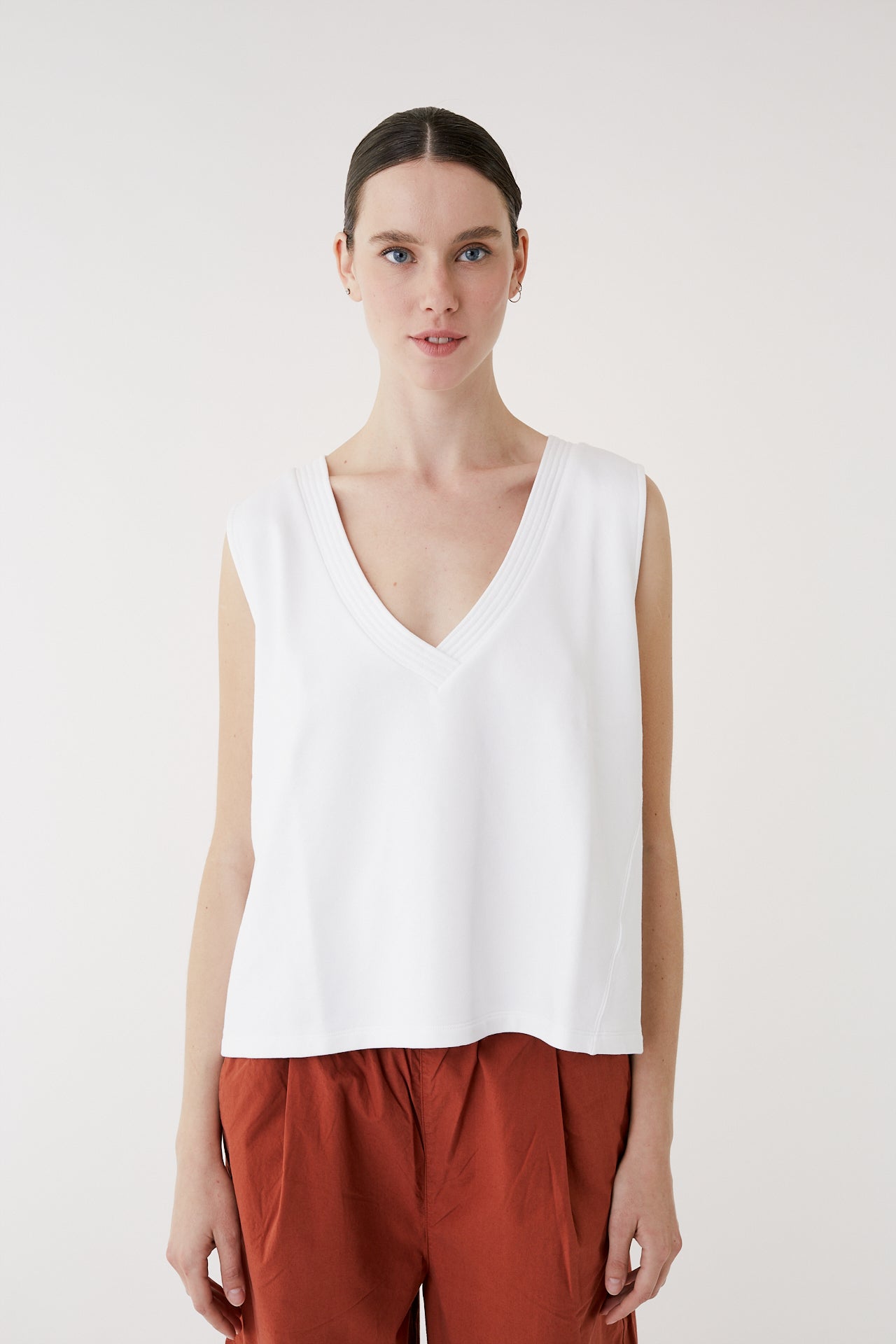 Lana White V-Neck Top