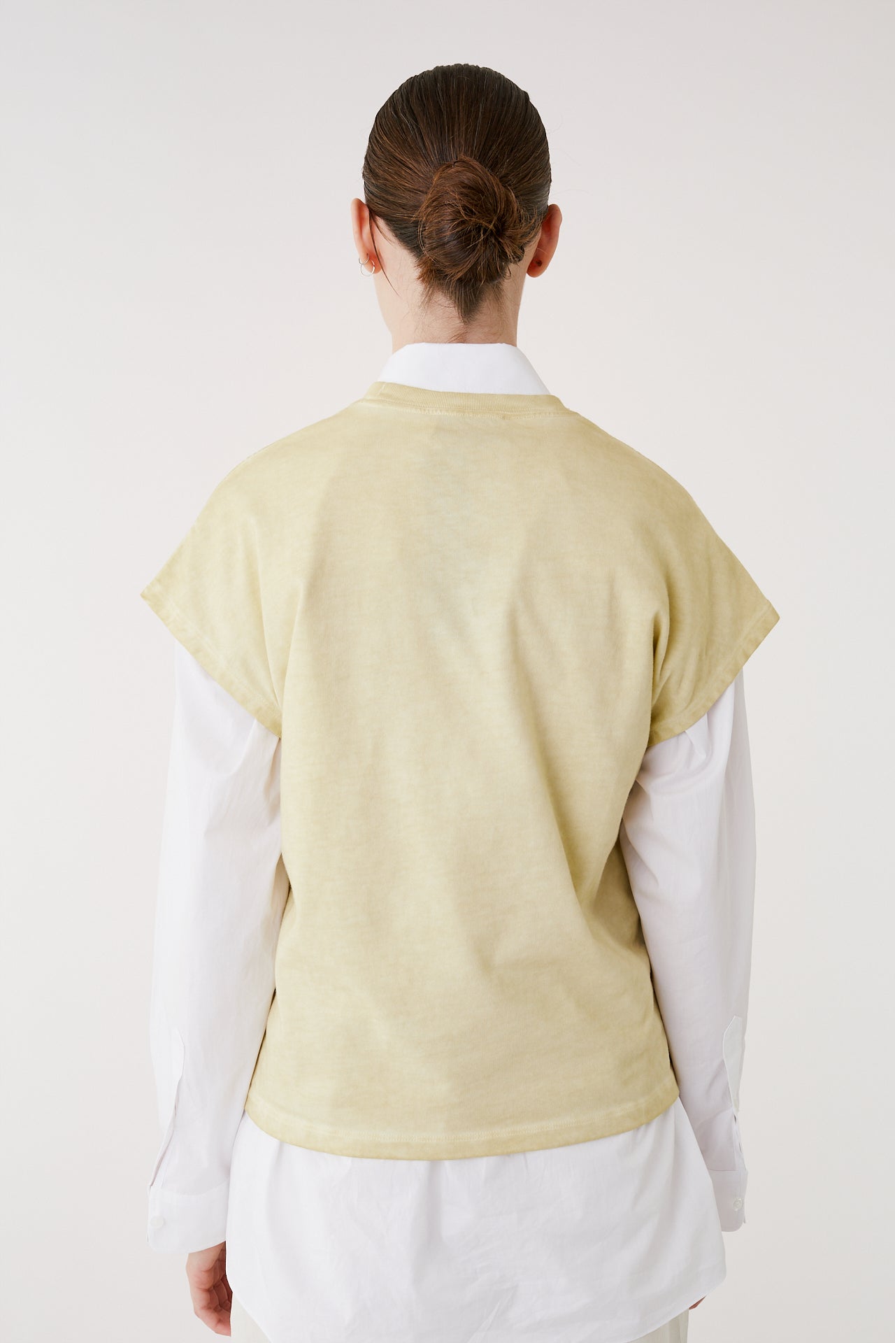 Slab beige crew neck tee