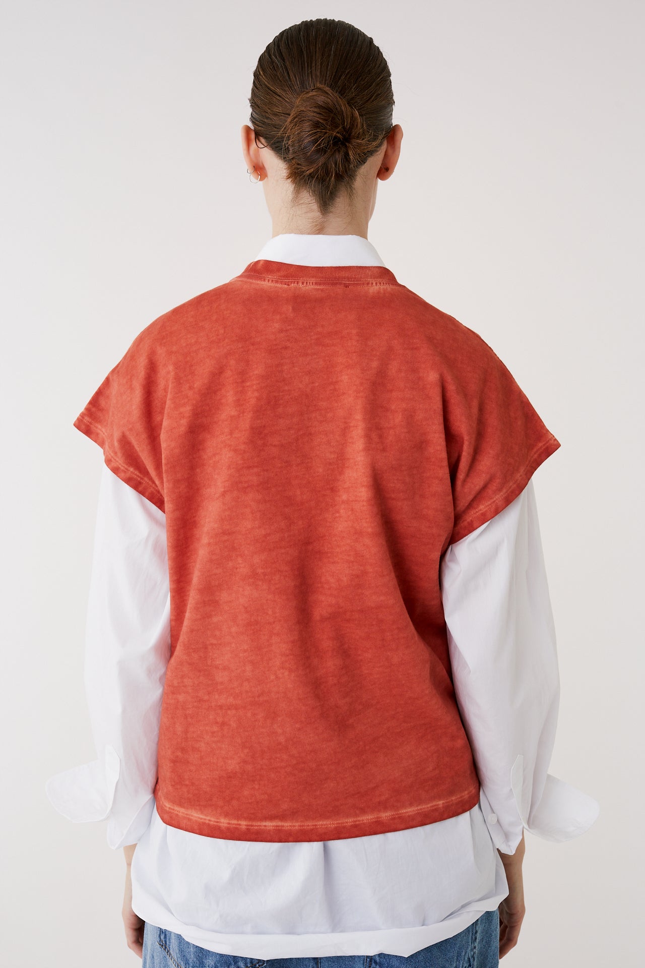 Slab red crew neck tee