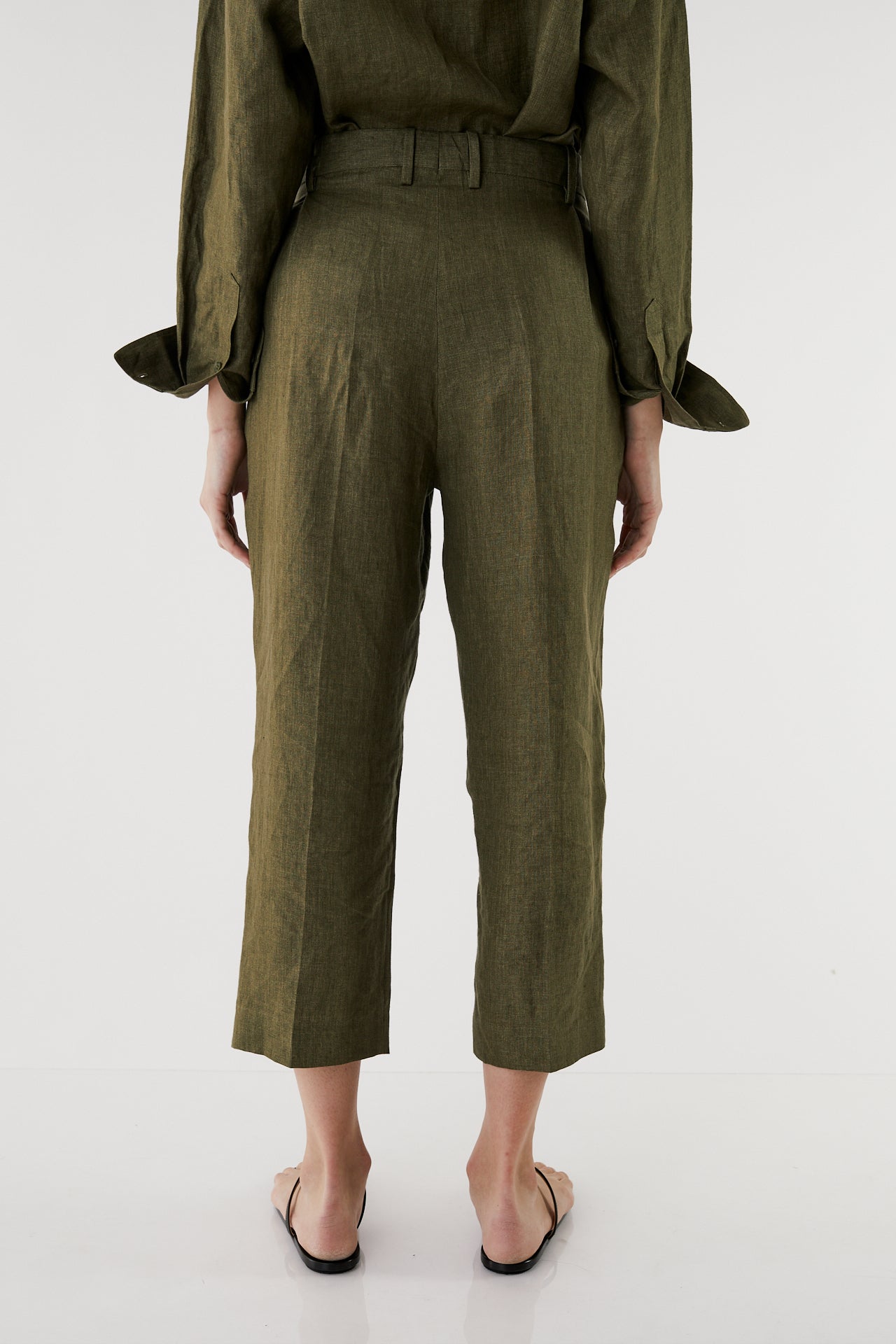 Pepper pleated linen pants
