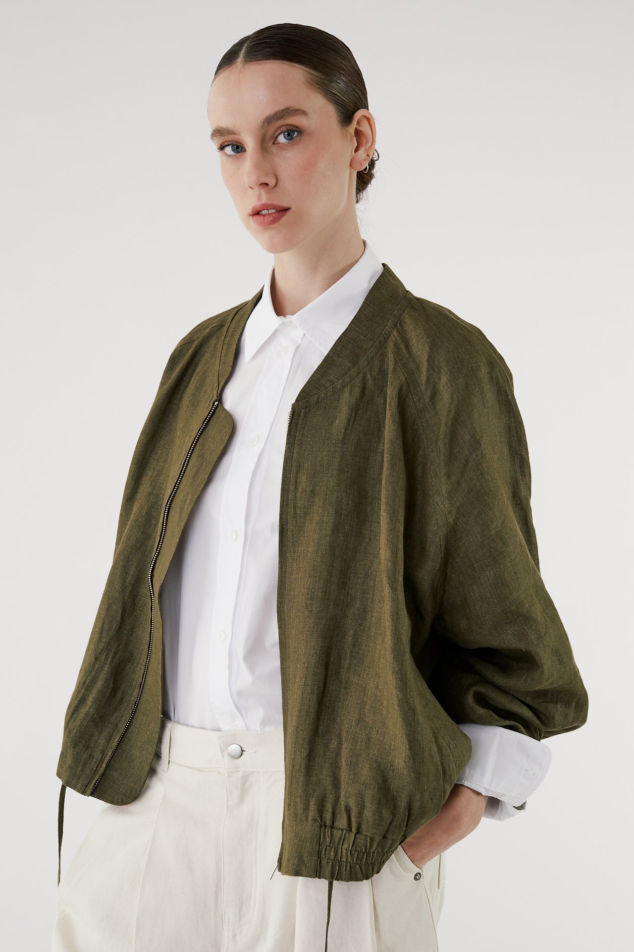 Elan olive Bomber Jacket
