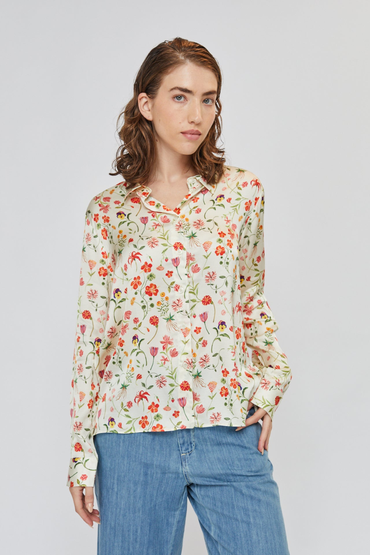 PINK PRINTRD LIV SHIRT