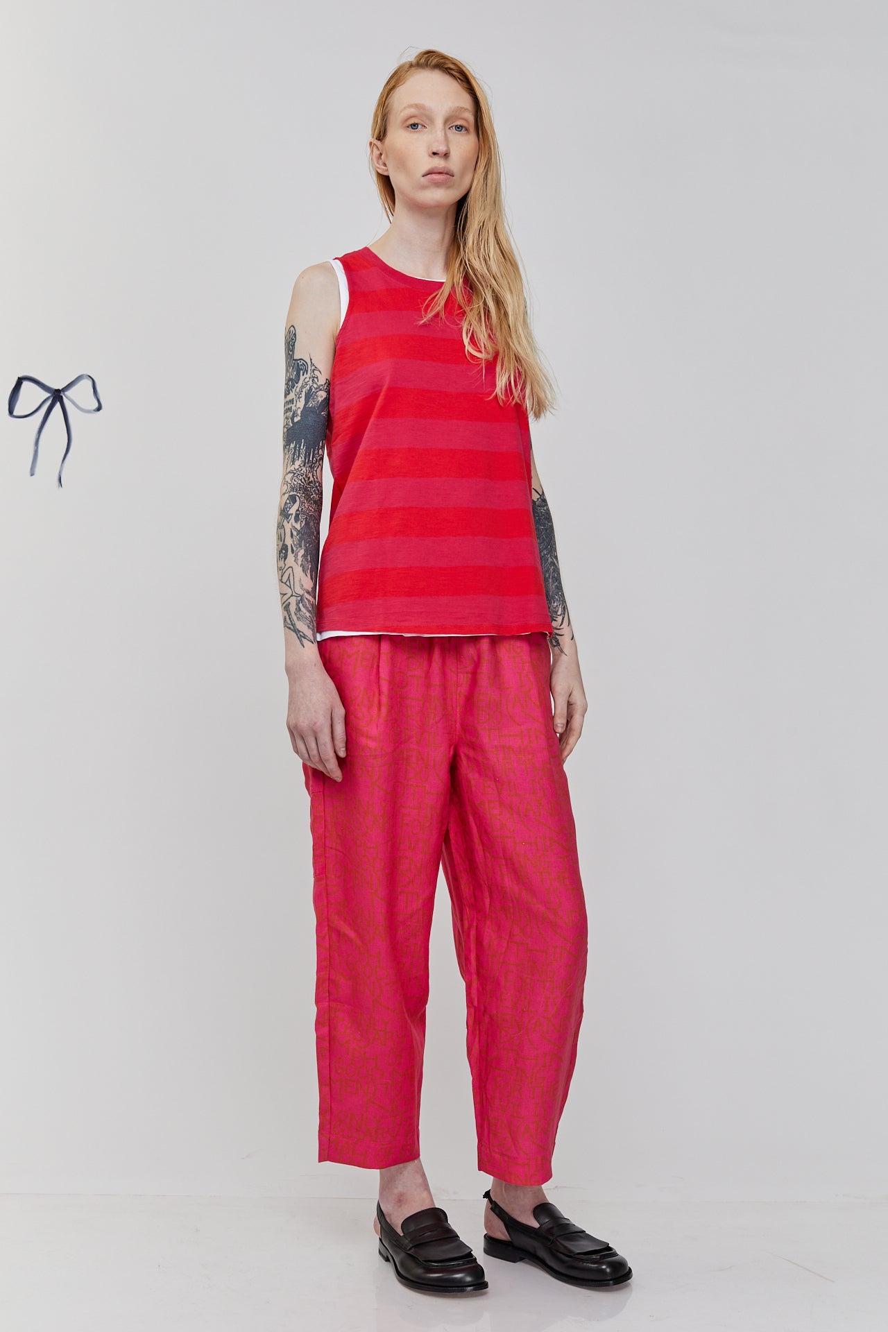 FUCHSIA PRINTED RUTH PANTS
