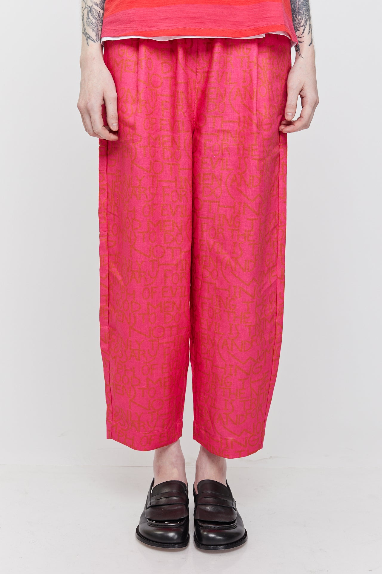 FUCHSIA PRINTED RUTH PANTS
