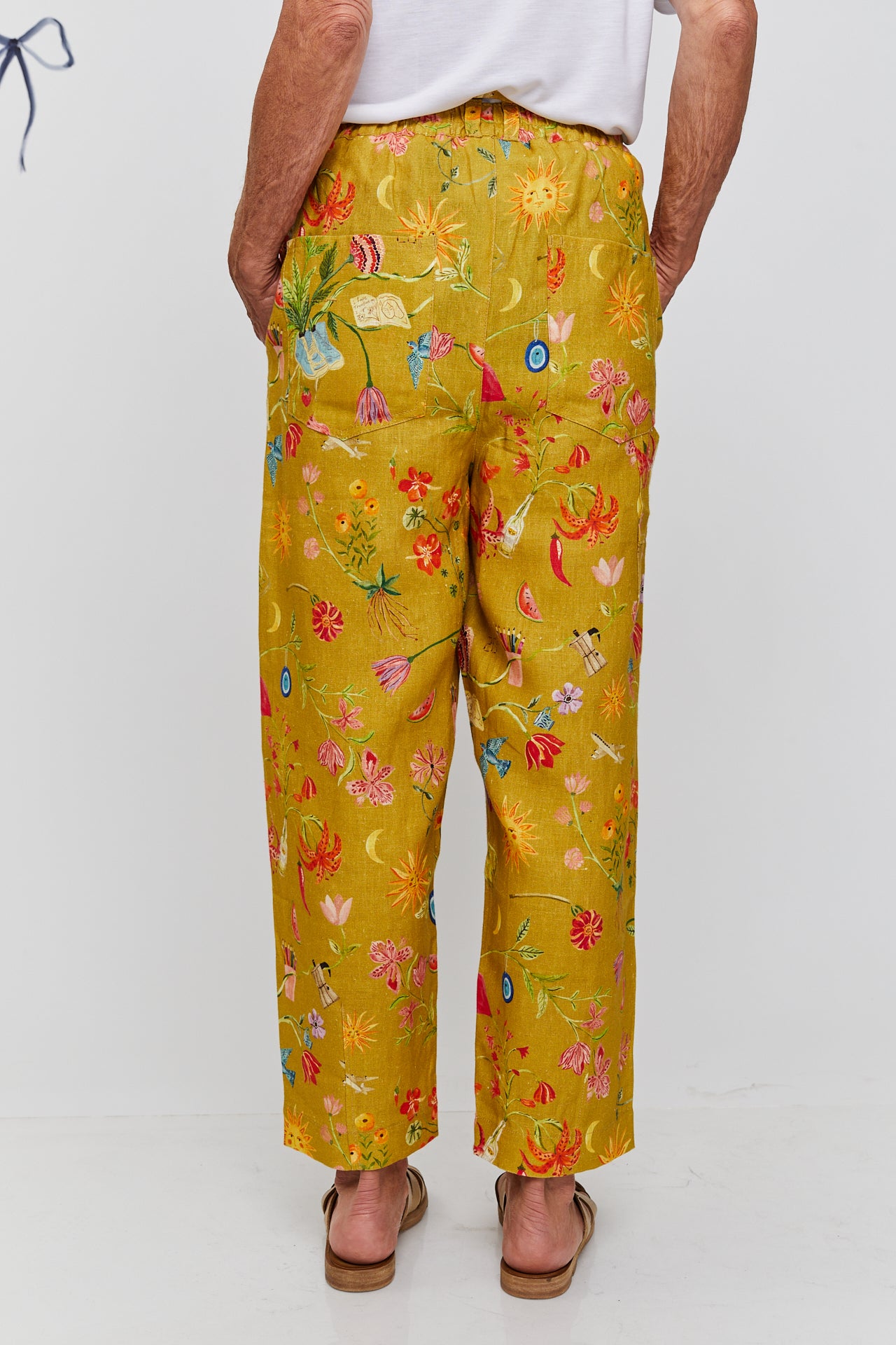 LIME PRINTED RUTH PANTS