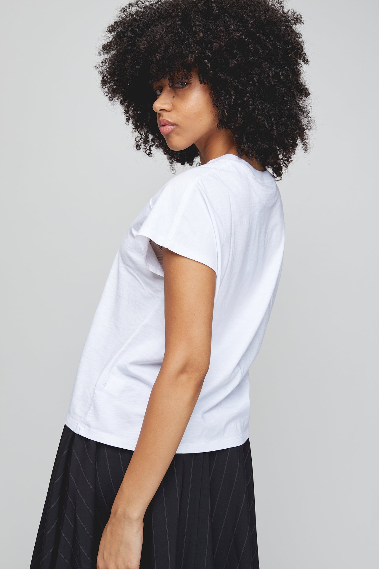 WHITE SLAB CREW T SHIRT
