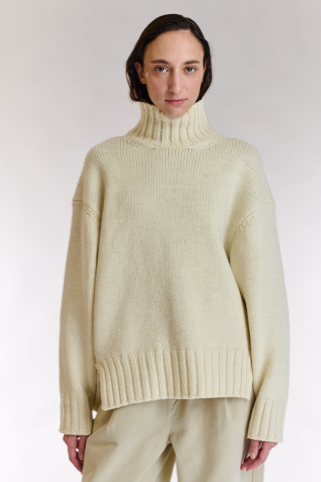 סוודר צמר יפני Mizu בהיר