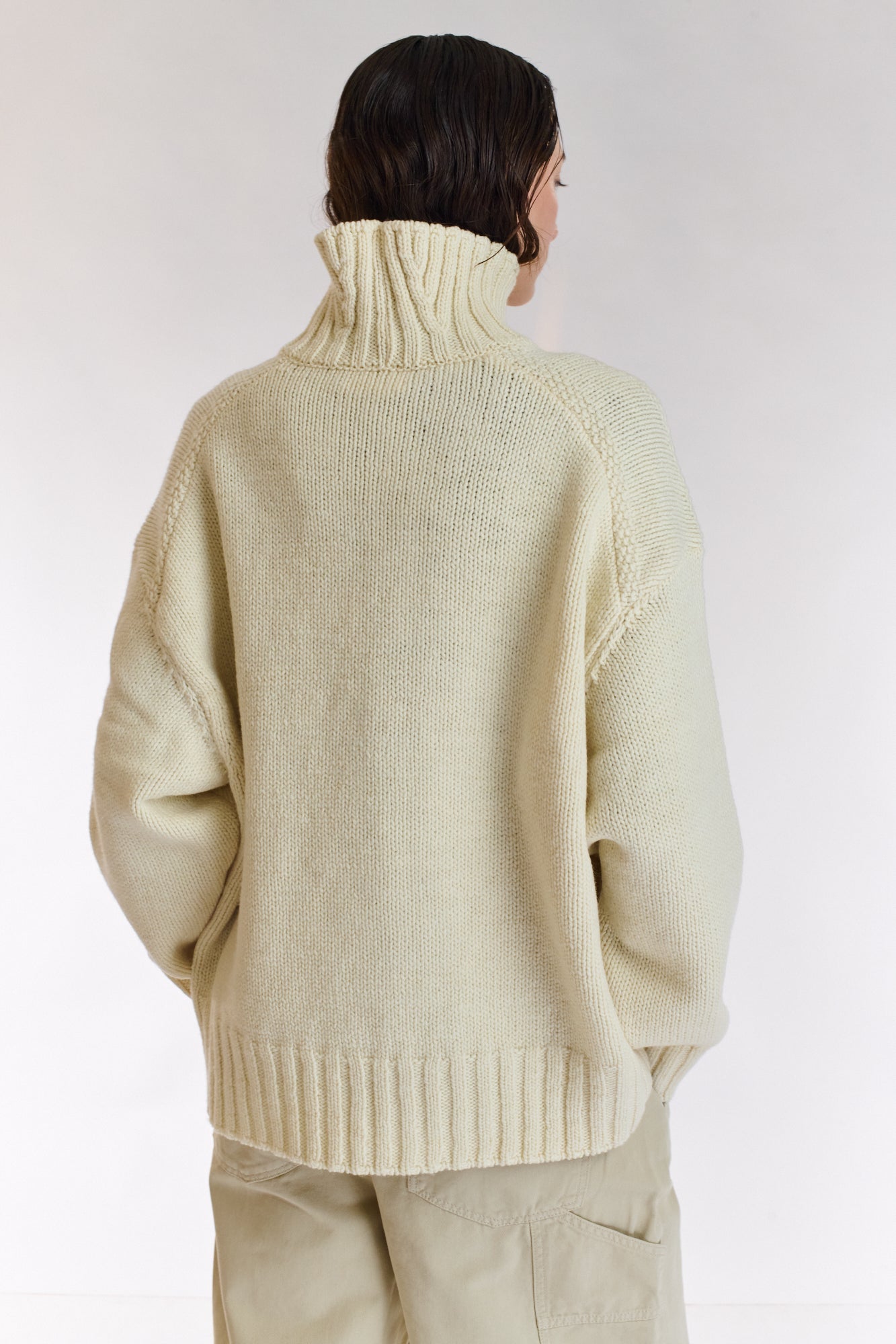 סוודר צמר יפני Mizu בהיר