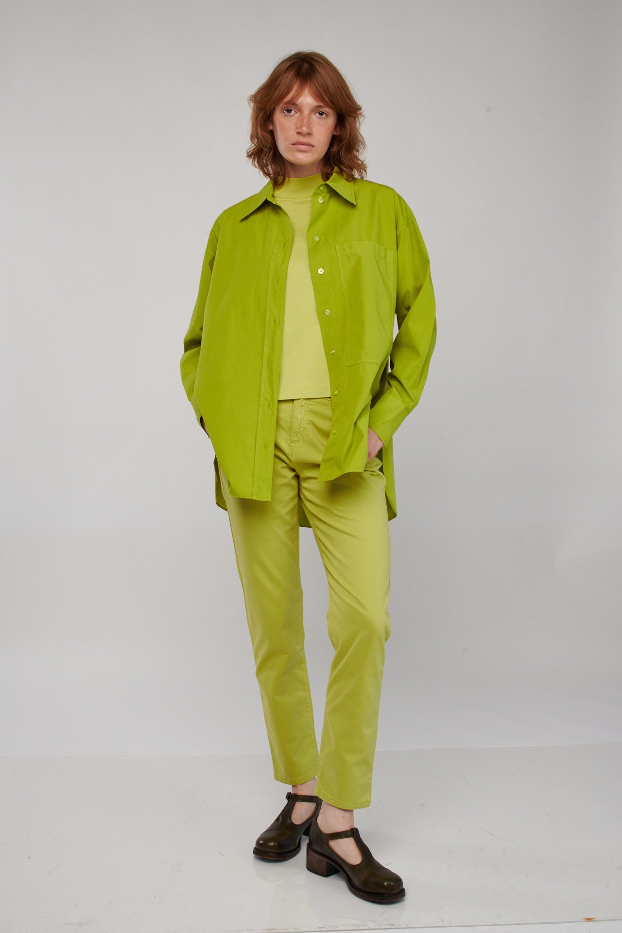 LIME  PATCH SHIRT