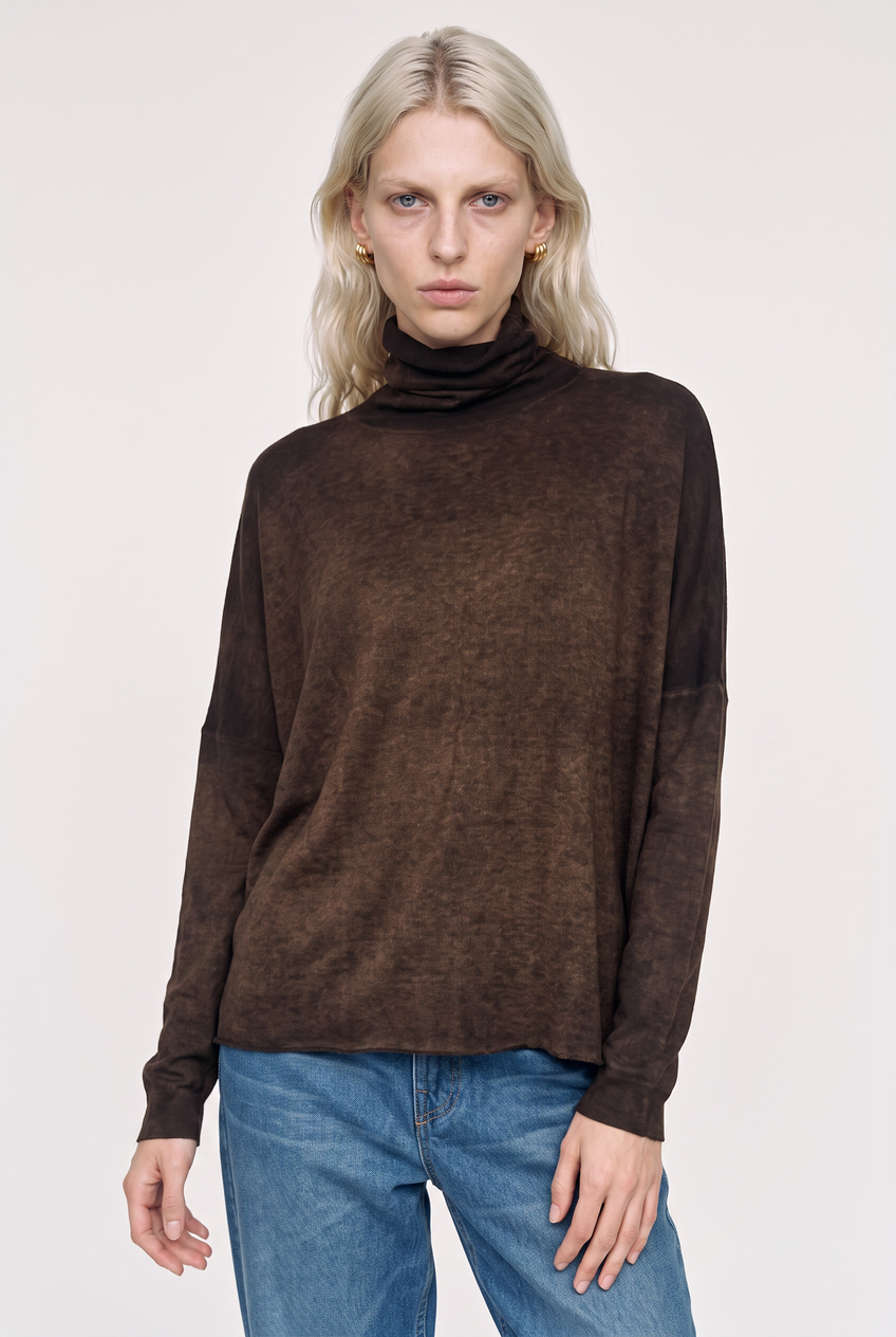 Eva High Neck Cashmere & Wool Knit