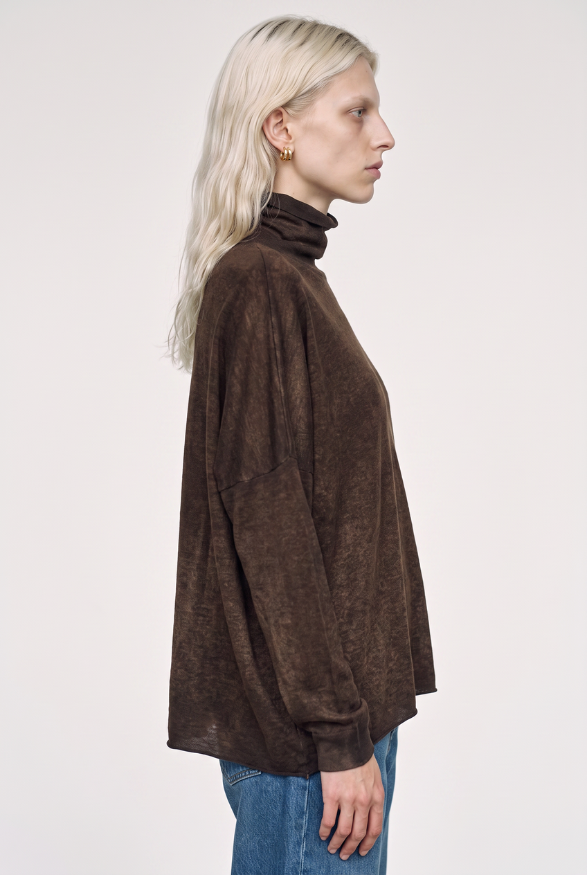 Eva High Neck Cashmere & Wool Knit