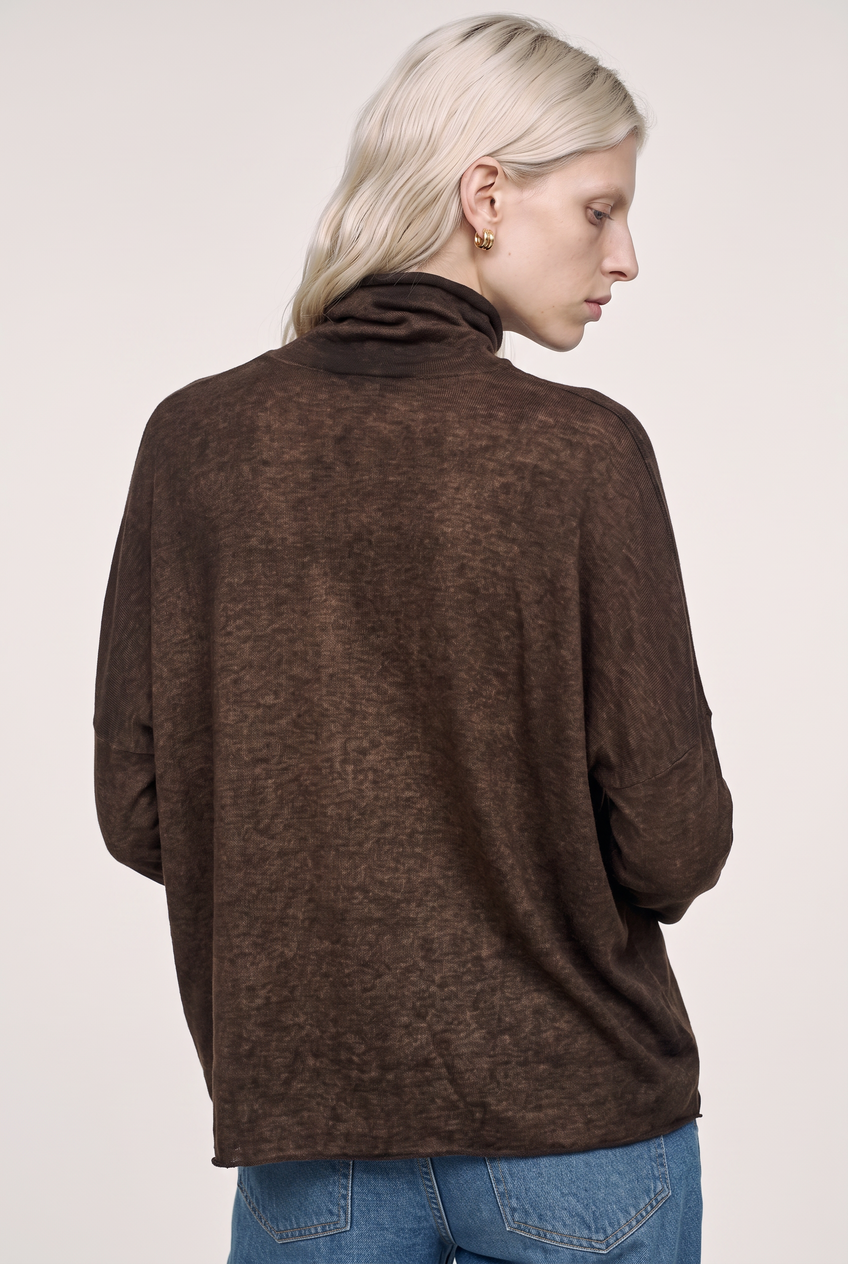Eva High Neck Cashmere & Wool Knit