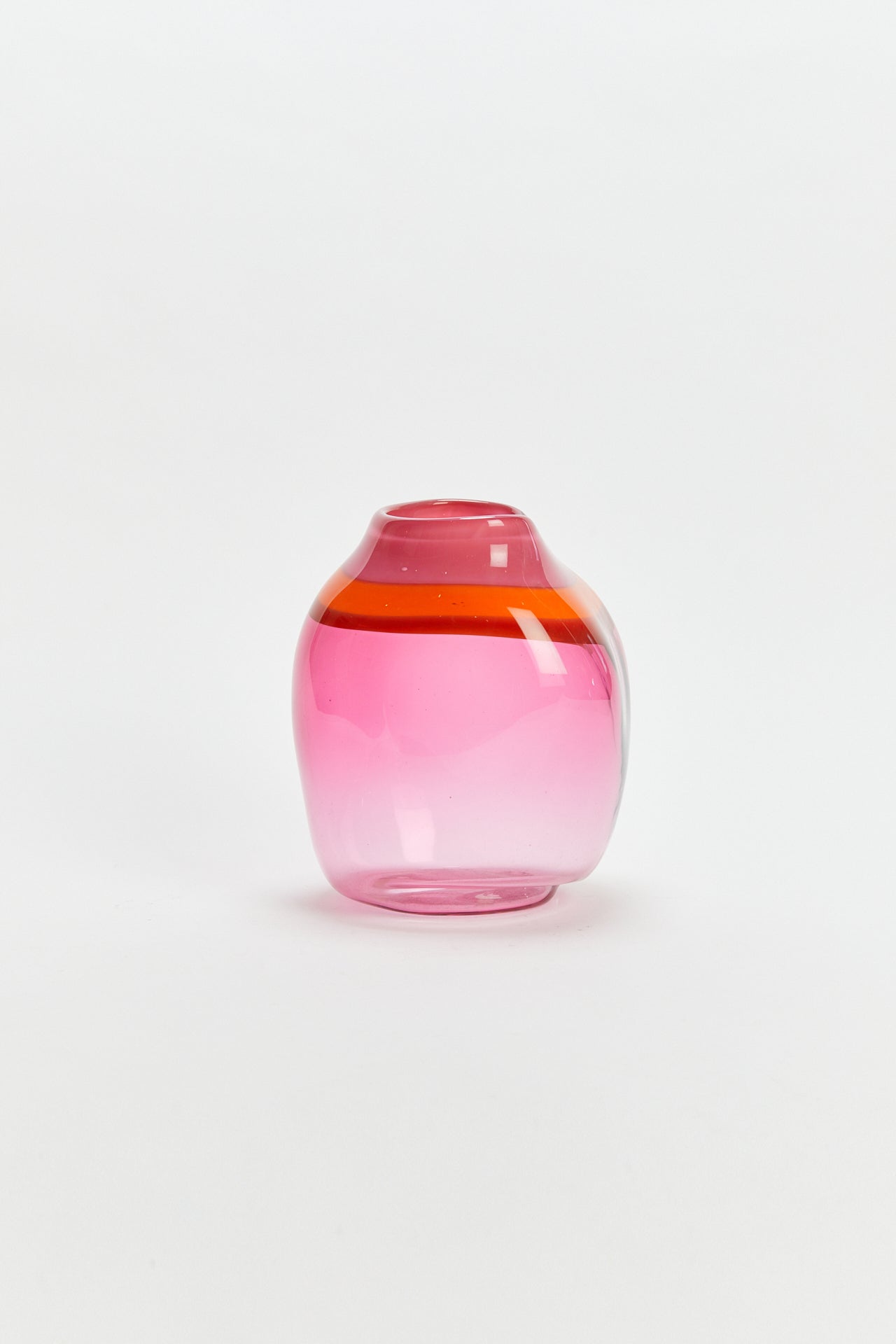 אגרטל ורוד פס כתום נמוך