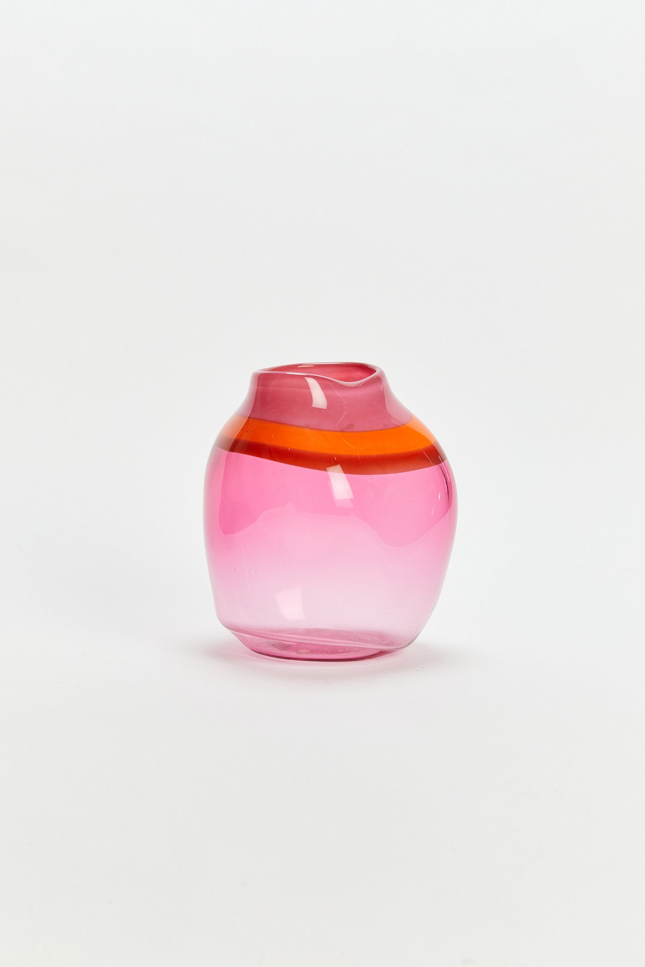 אגרטל ורוד פס כתום נמוך