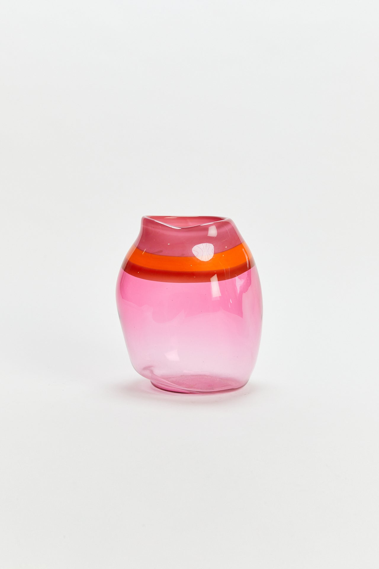 אגרטל ורוד פס כתום נמוך