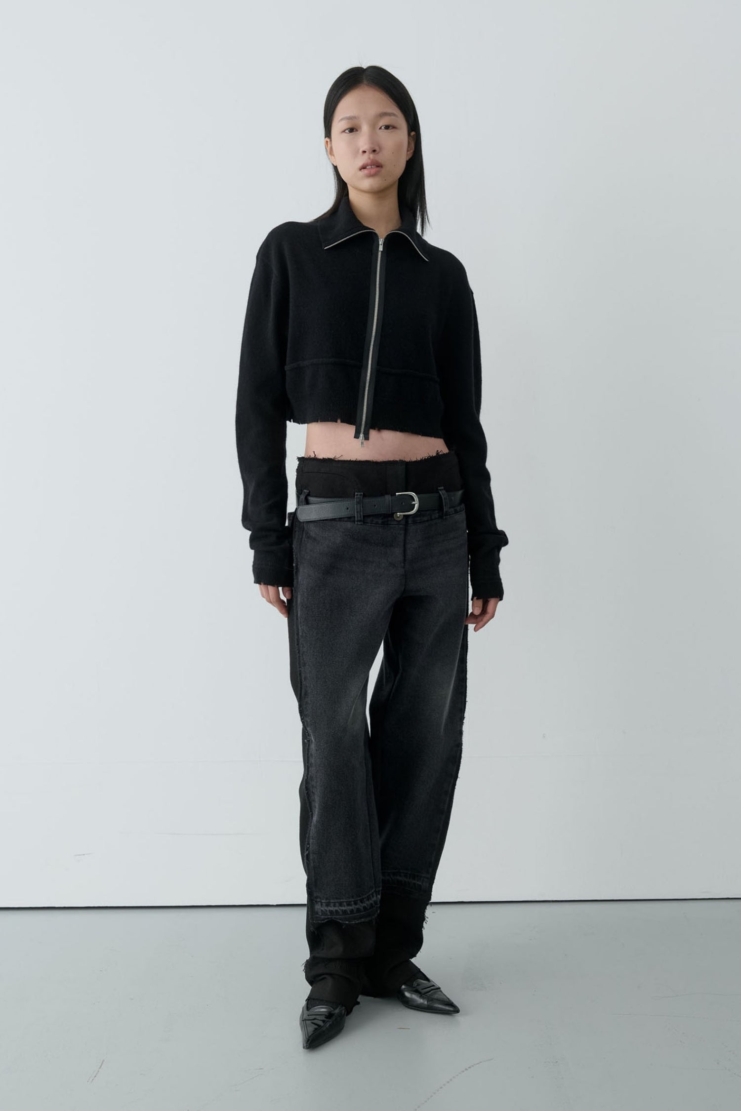 Wool Destroyed Crop Knit
