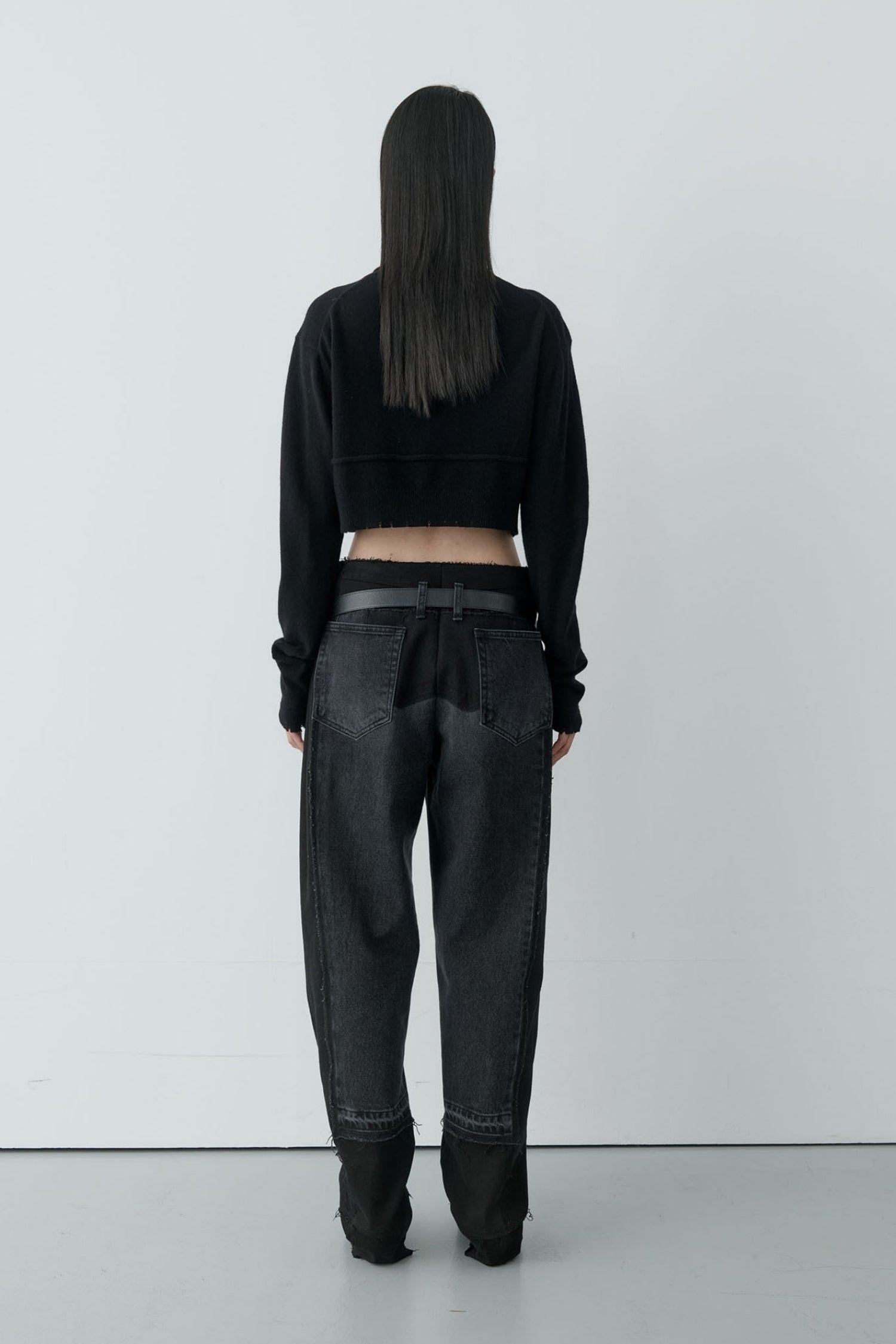 Wool Destroyed Crop Knit