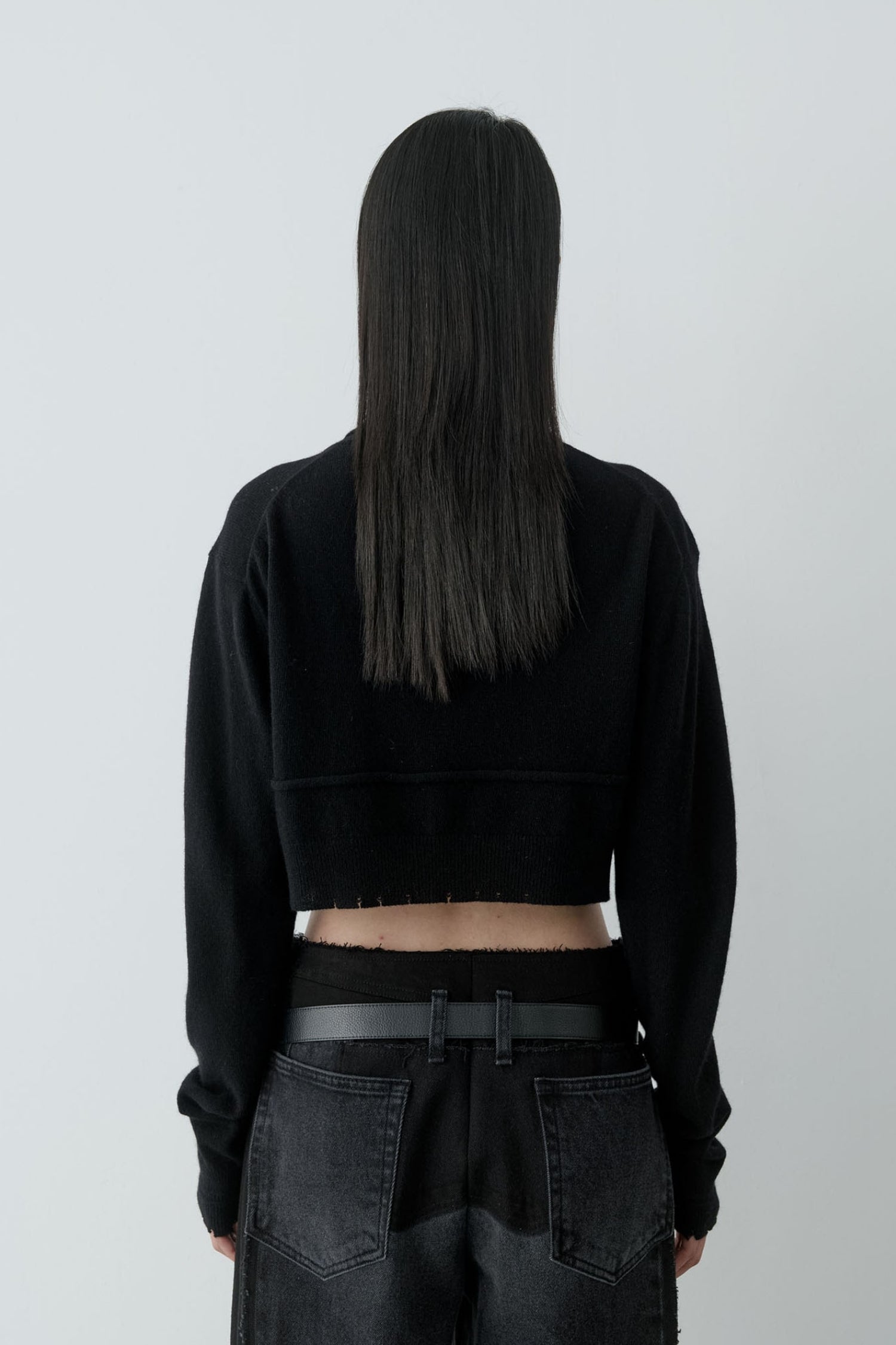 Wool Destroyed Crop Knit