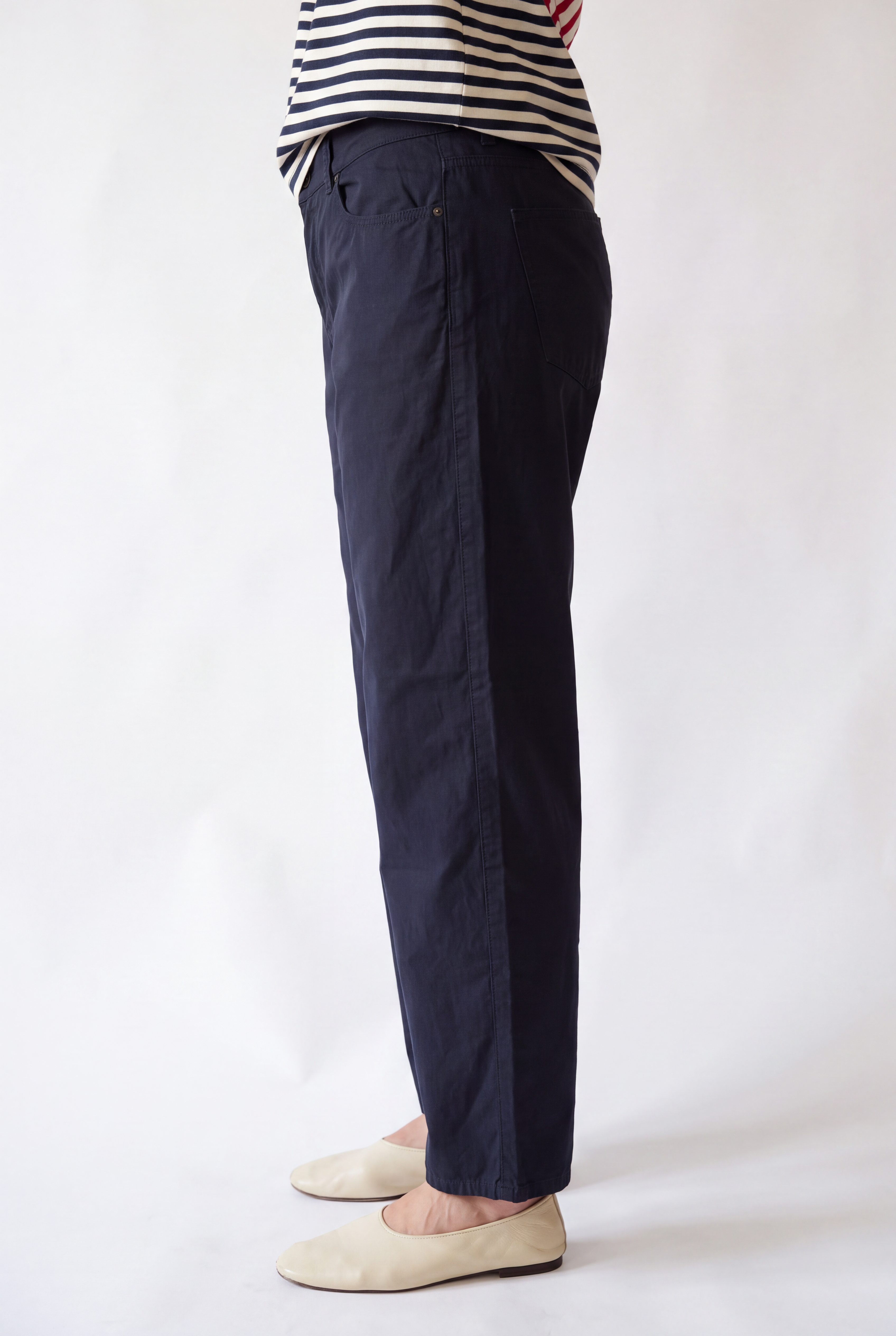 Sharon ecru navy pants