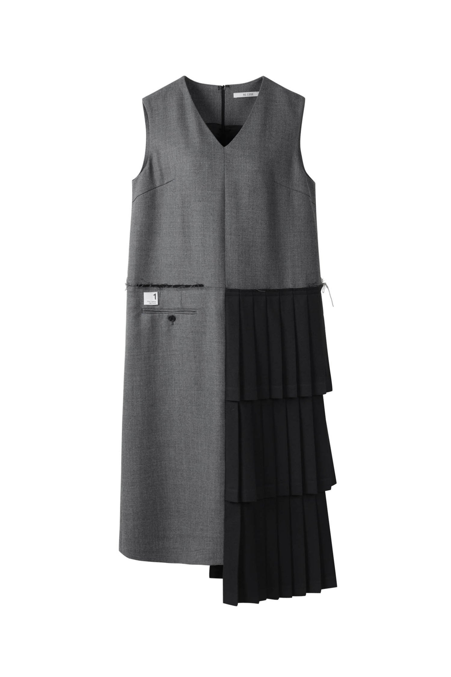 Pleats llayerd sleevless dress