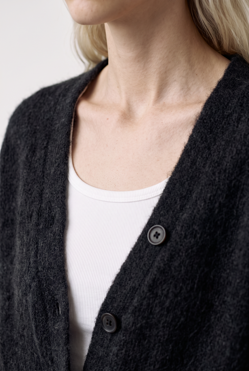 Sora Cashmere & Silk V-Neck Cardigan