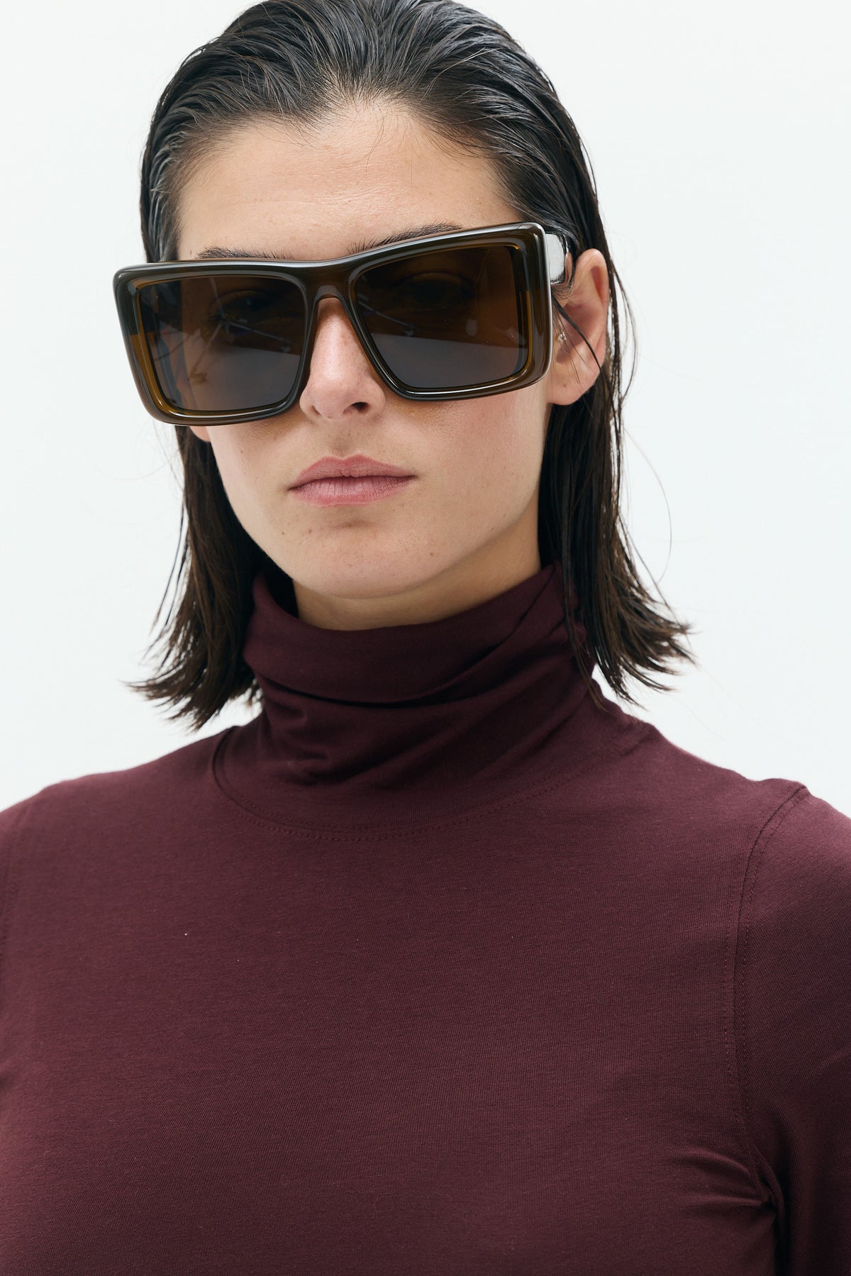 MARIA Fitted Turtleneck Top