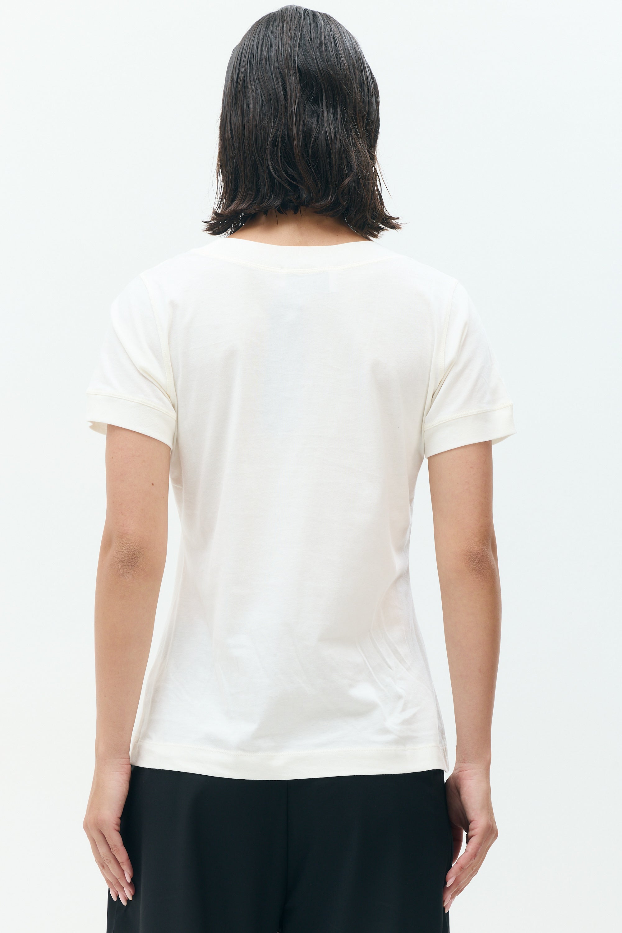 MILA Fitted Off-White T-Shirt