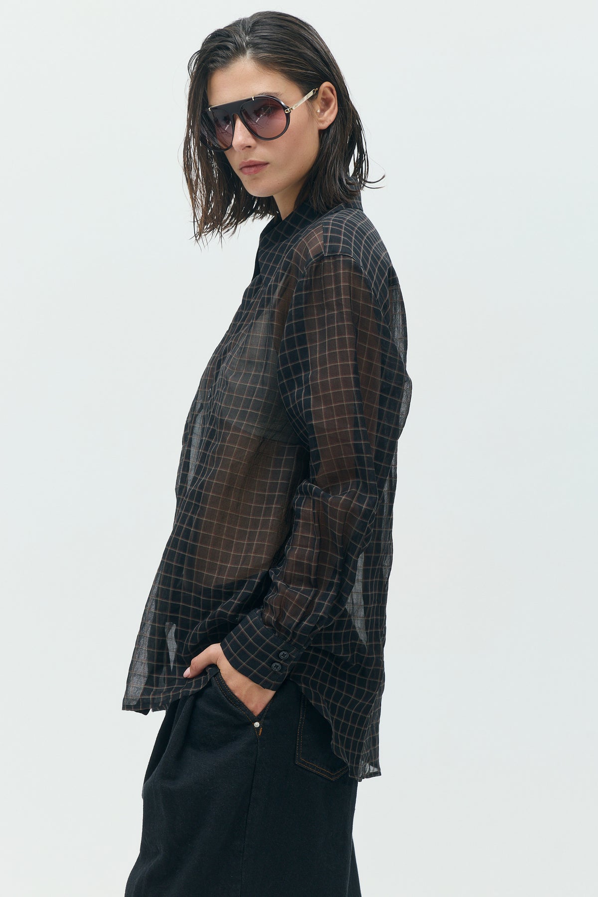LUNA CHECKS Sheer Check Shirt
