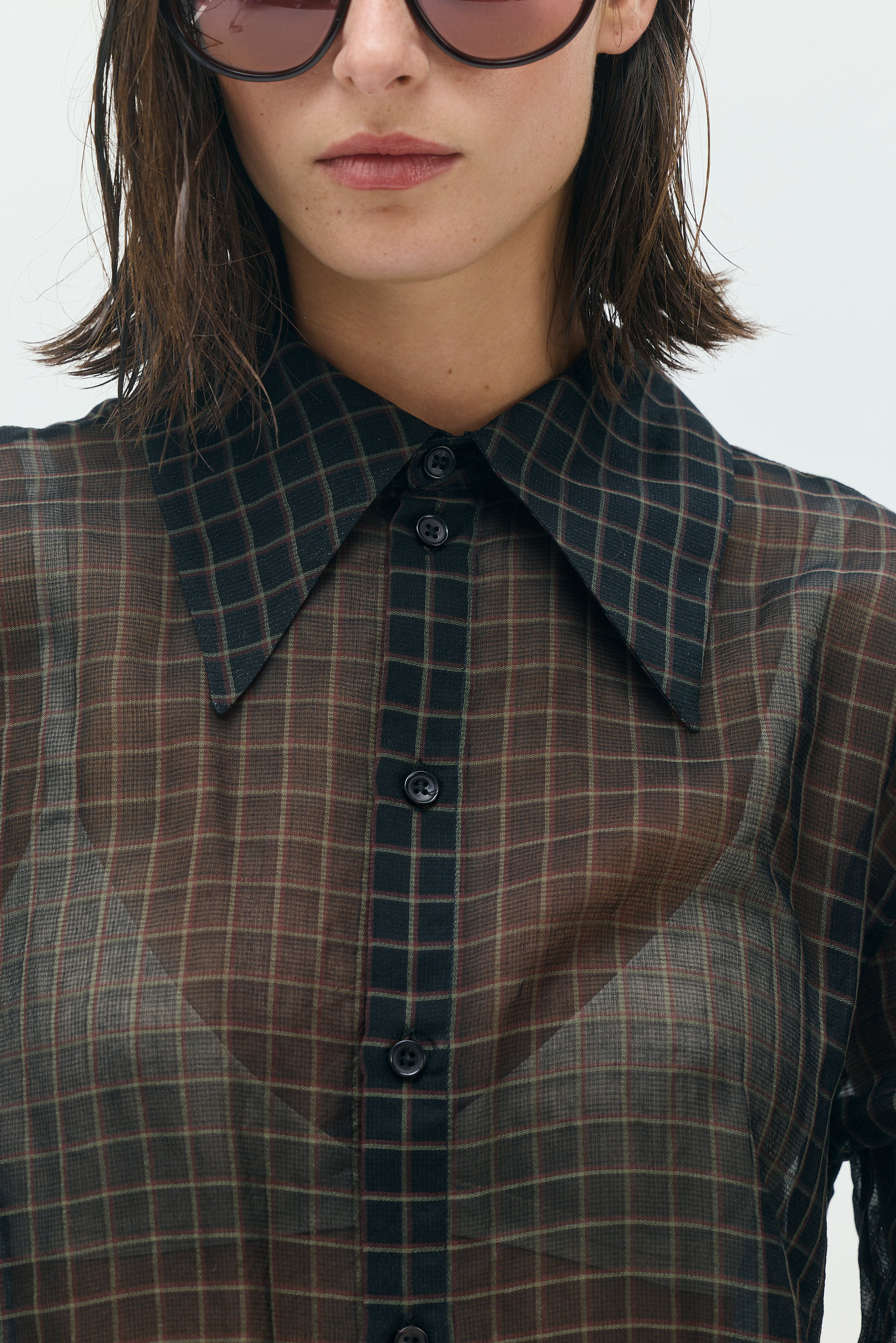 LUNA CHECKS Sheer Check Shirt
