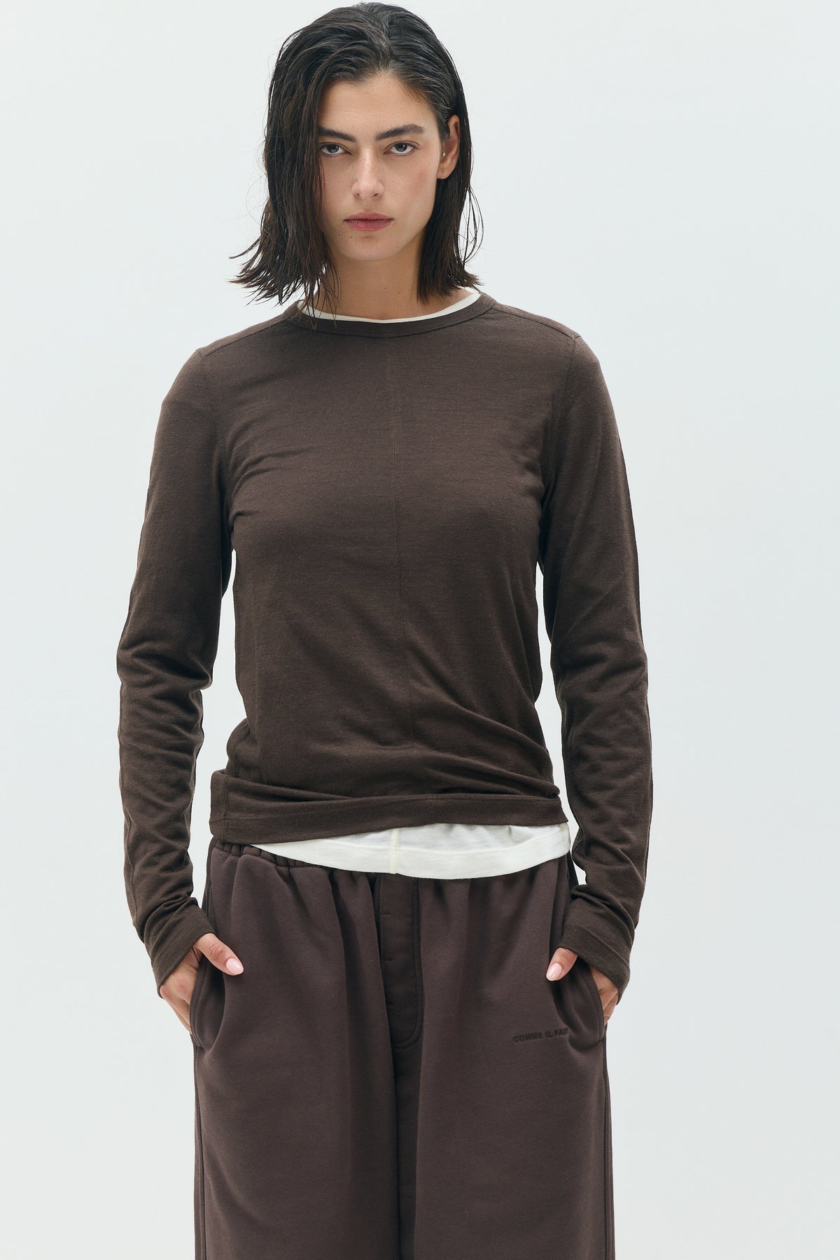 THEA Fine Wool Long-Sleeve Top