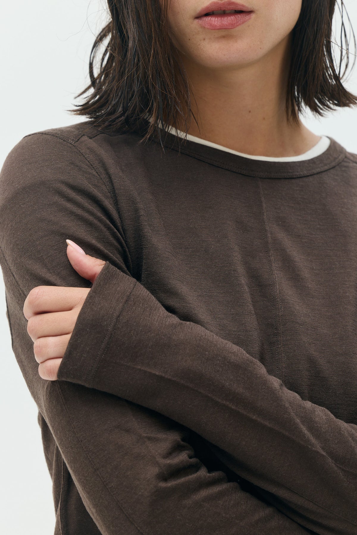 THEA Fine Wool Long-Sleeve Top