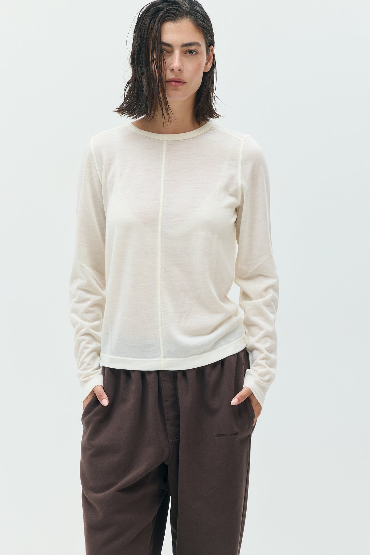 THEA Fine Wool Long-Sleeve Top