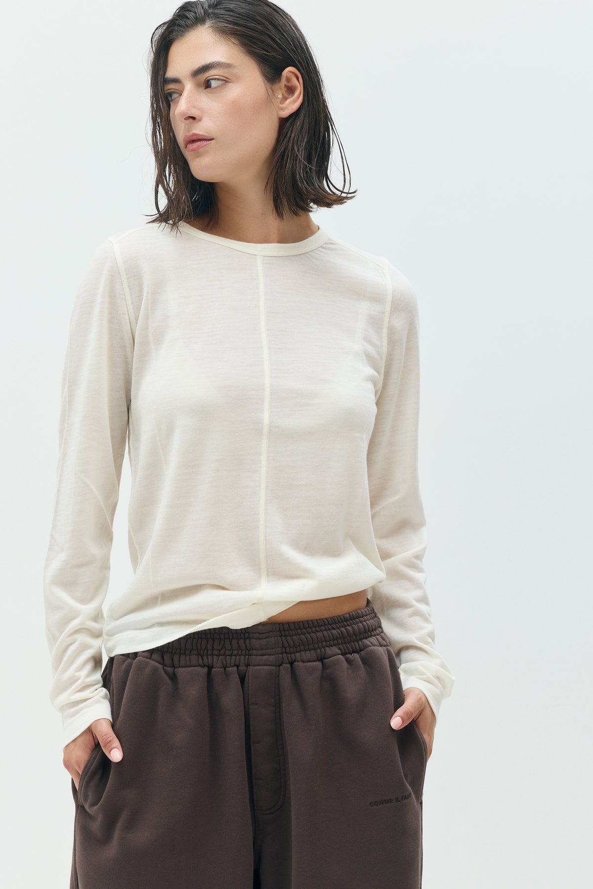 THEA Fine Wool Long-Sleeve Top