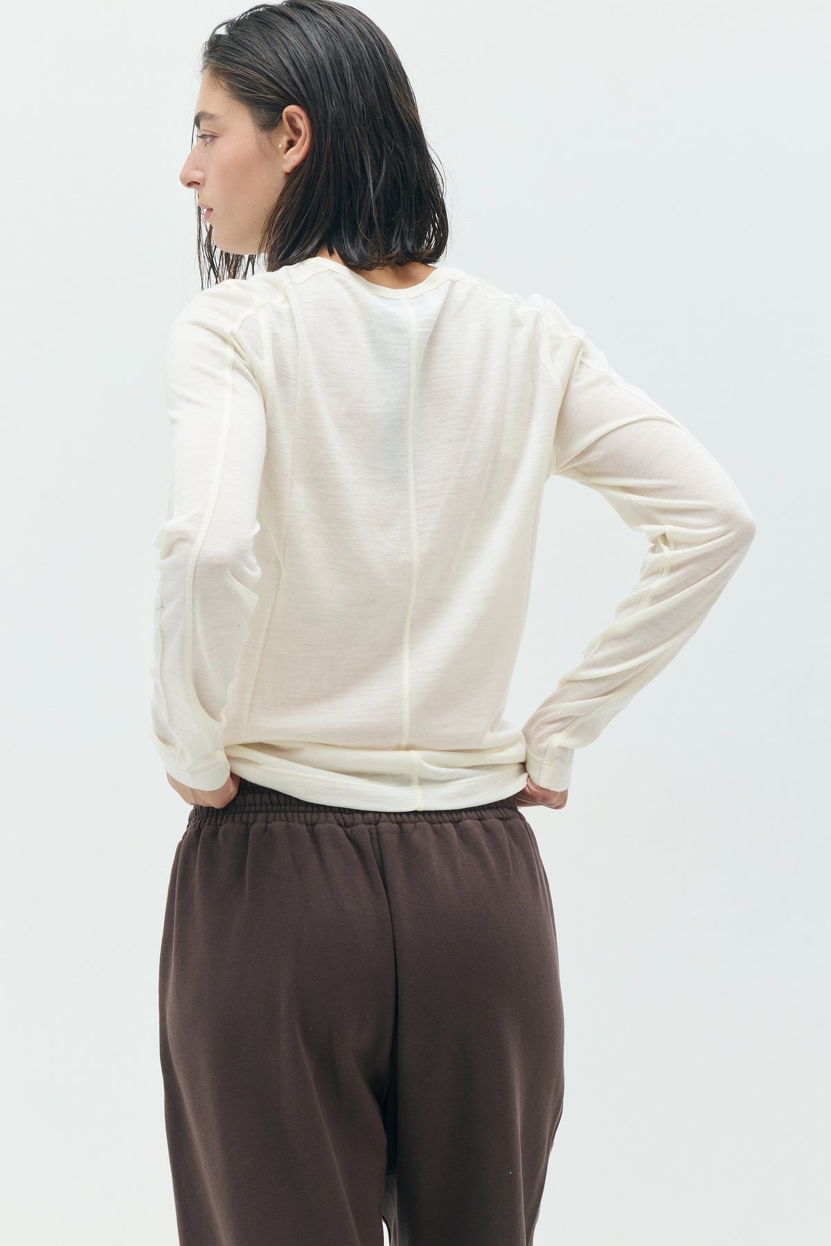 THEA Fine Wool Long-Sleeve Top