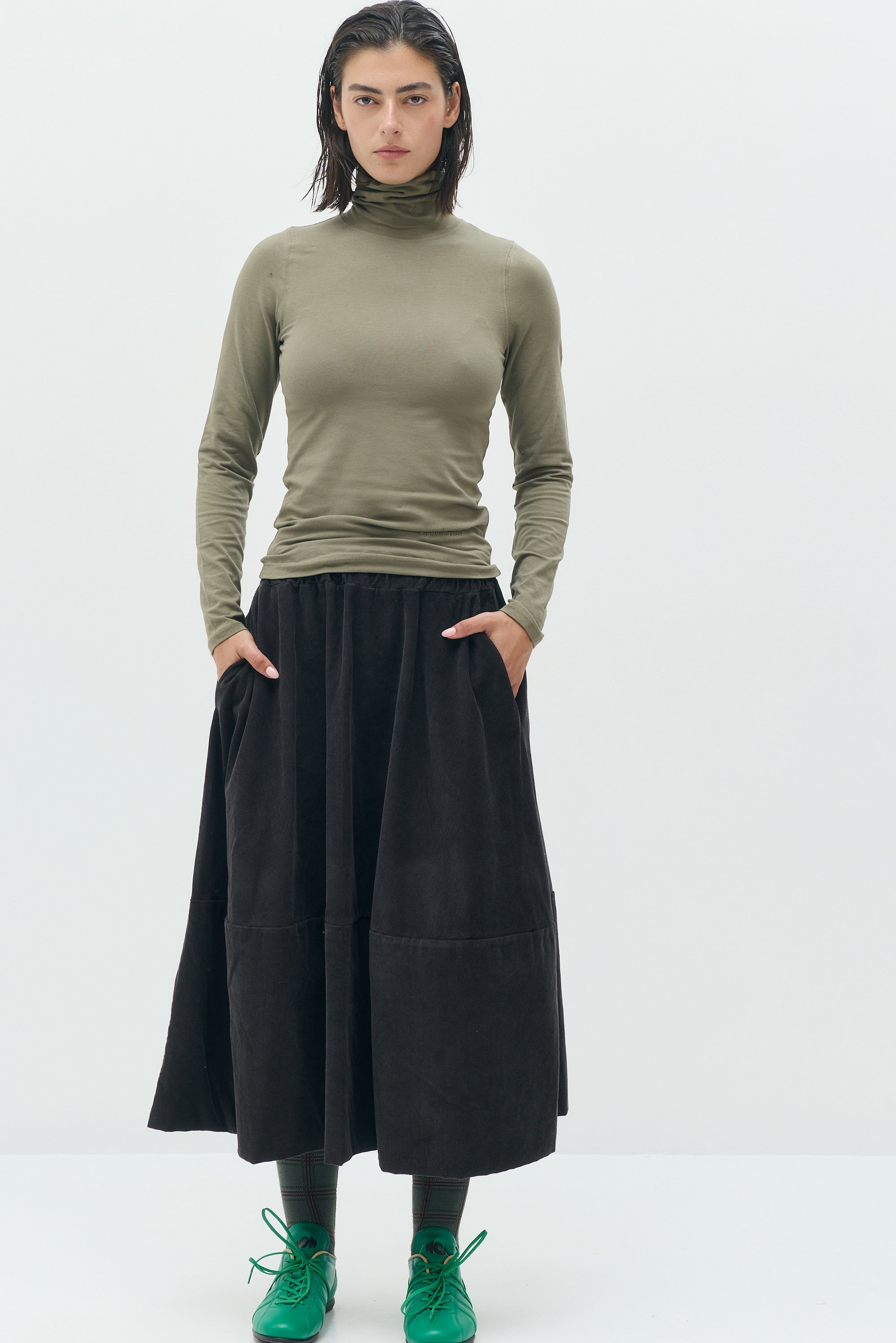 MARIA Fitted Turtleneck Top