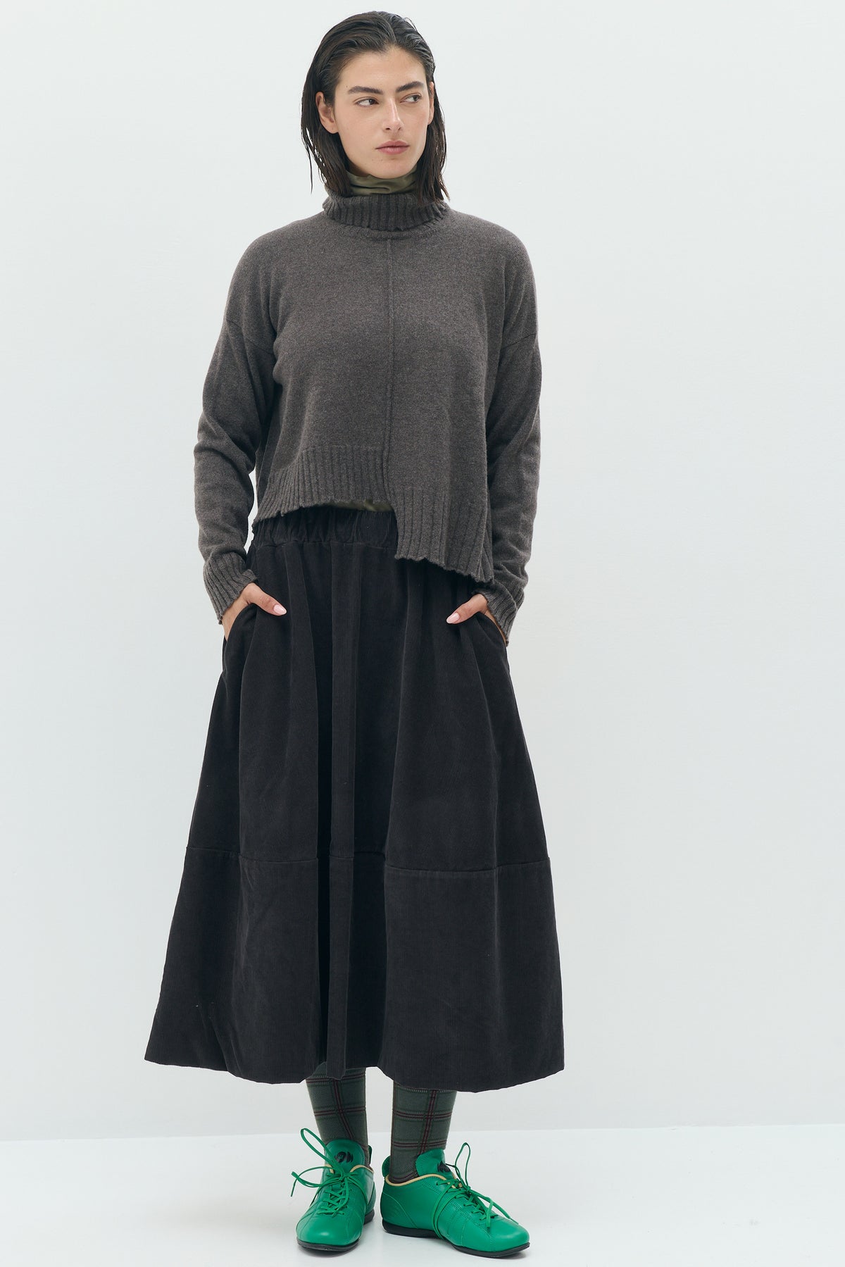 Brown Maxi Mock